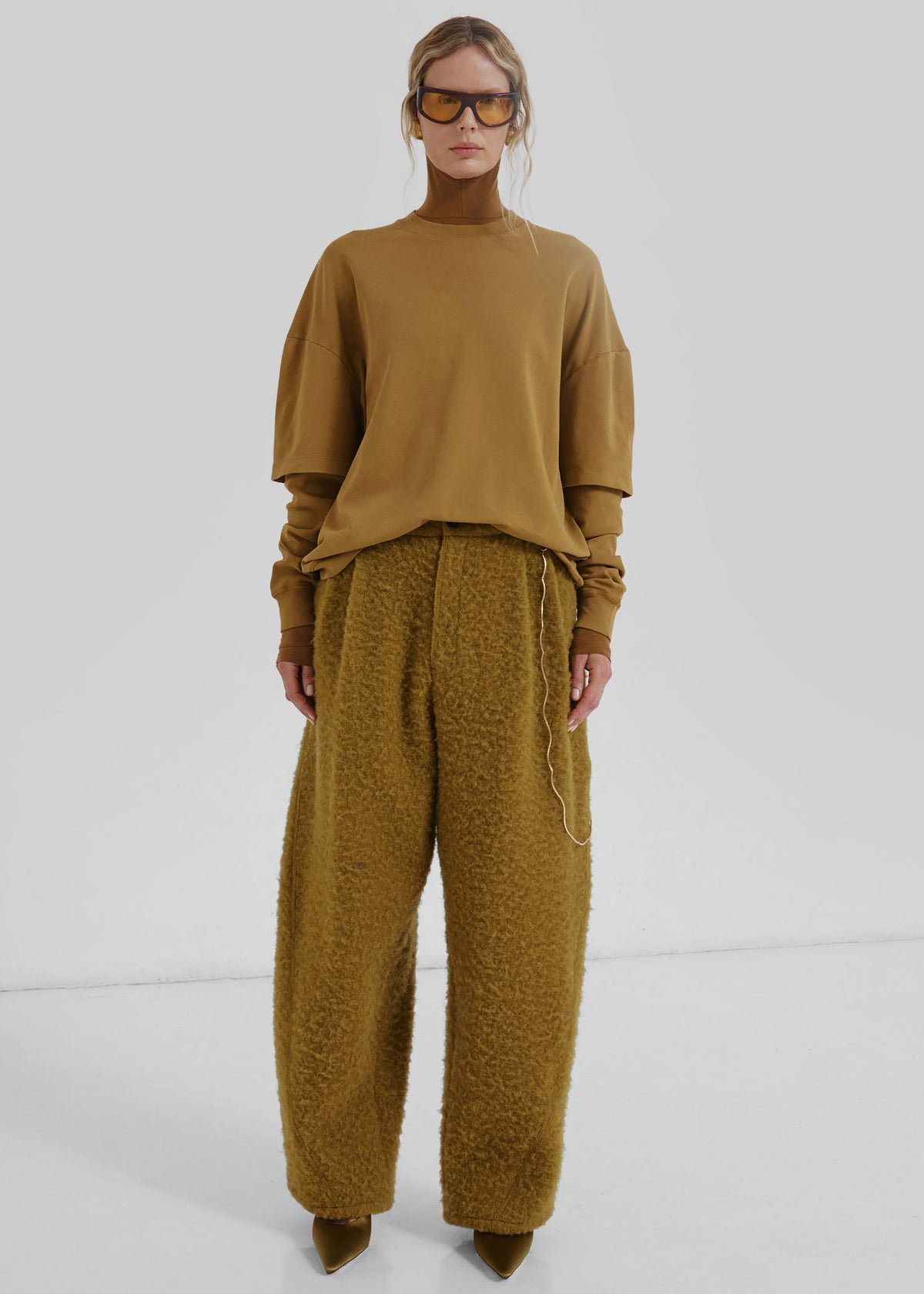 Darkpark Troy Double Sleeve Tee - Ochre - 2
