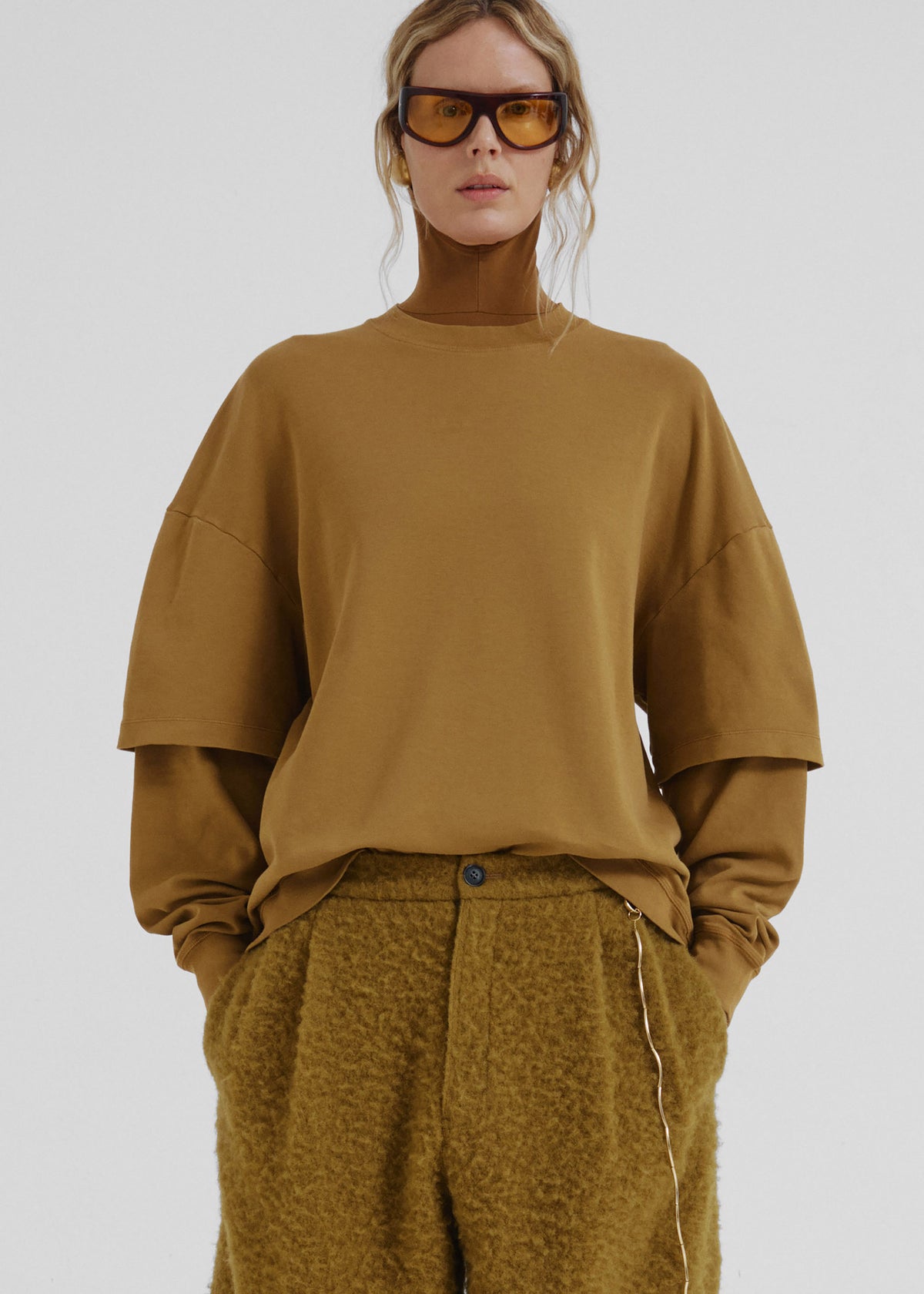 Darkpark Troy Double Sleeve Tee - Ochre - 6
