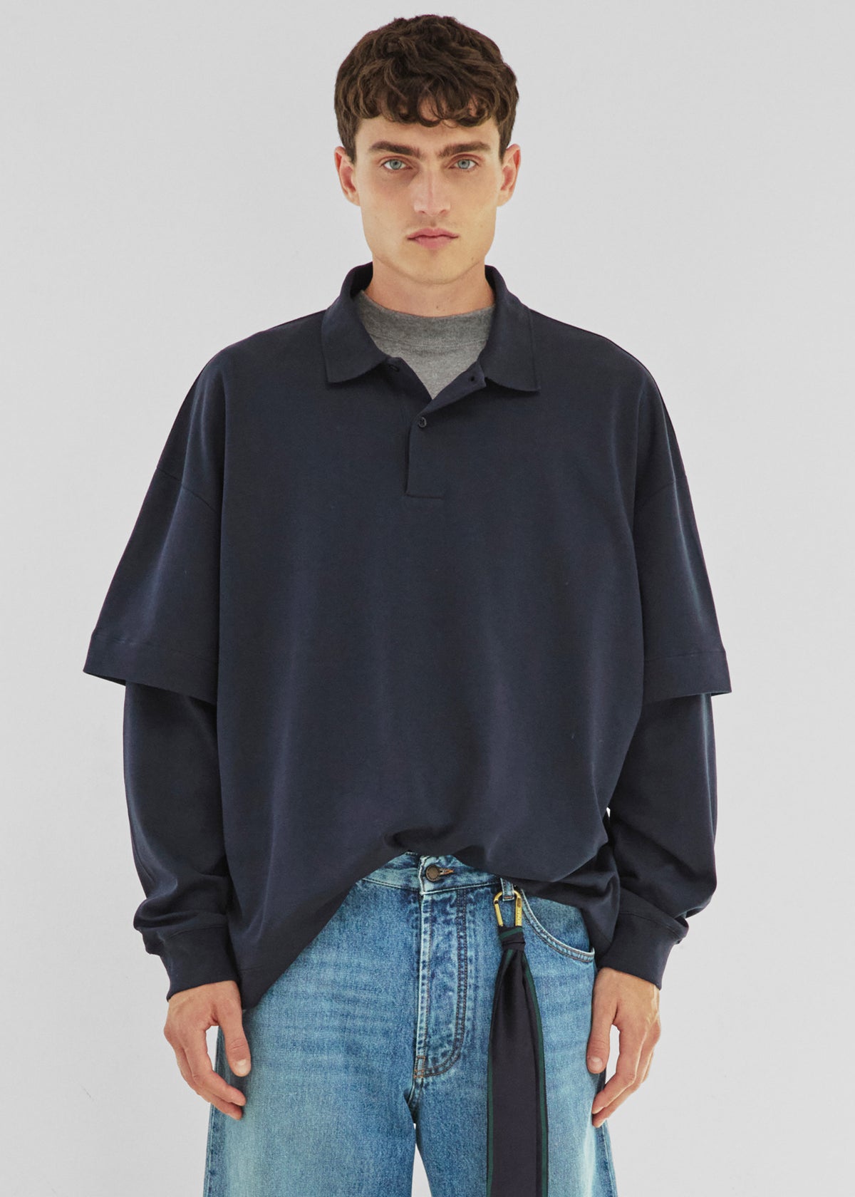 Darkpark Zack Double Sleeve Polo - Blue Navy - 2