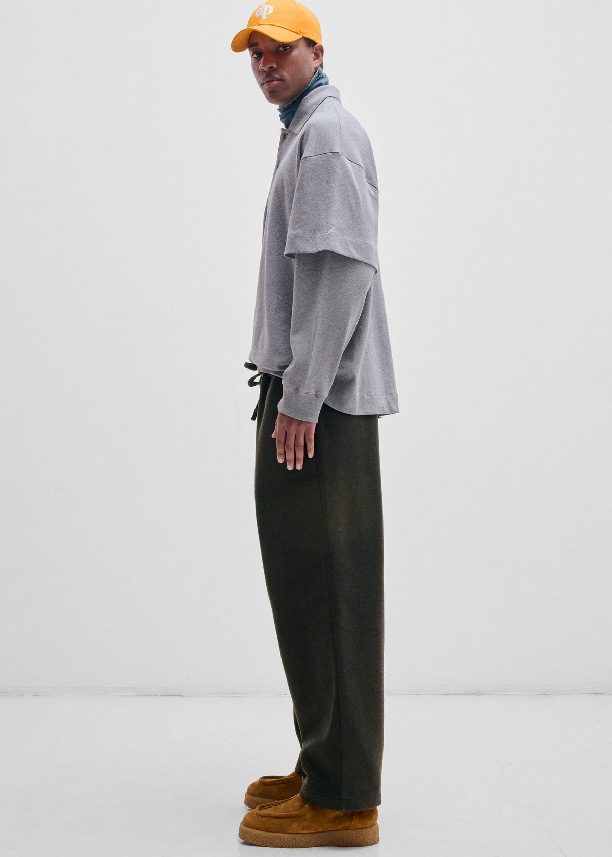 Darkpark Zack Double Sleeve Polo - Dark Grey Melange