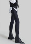 Darkpark Zoe Leather Cuff Leggings - Black