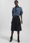 Dartsel Suede Bermuda Shorts - Navy