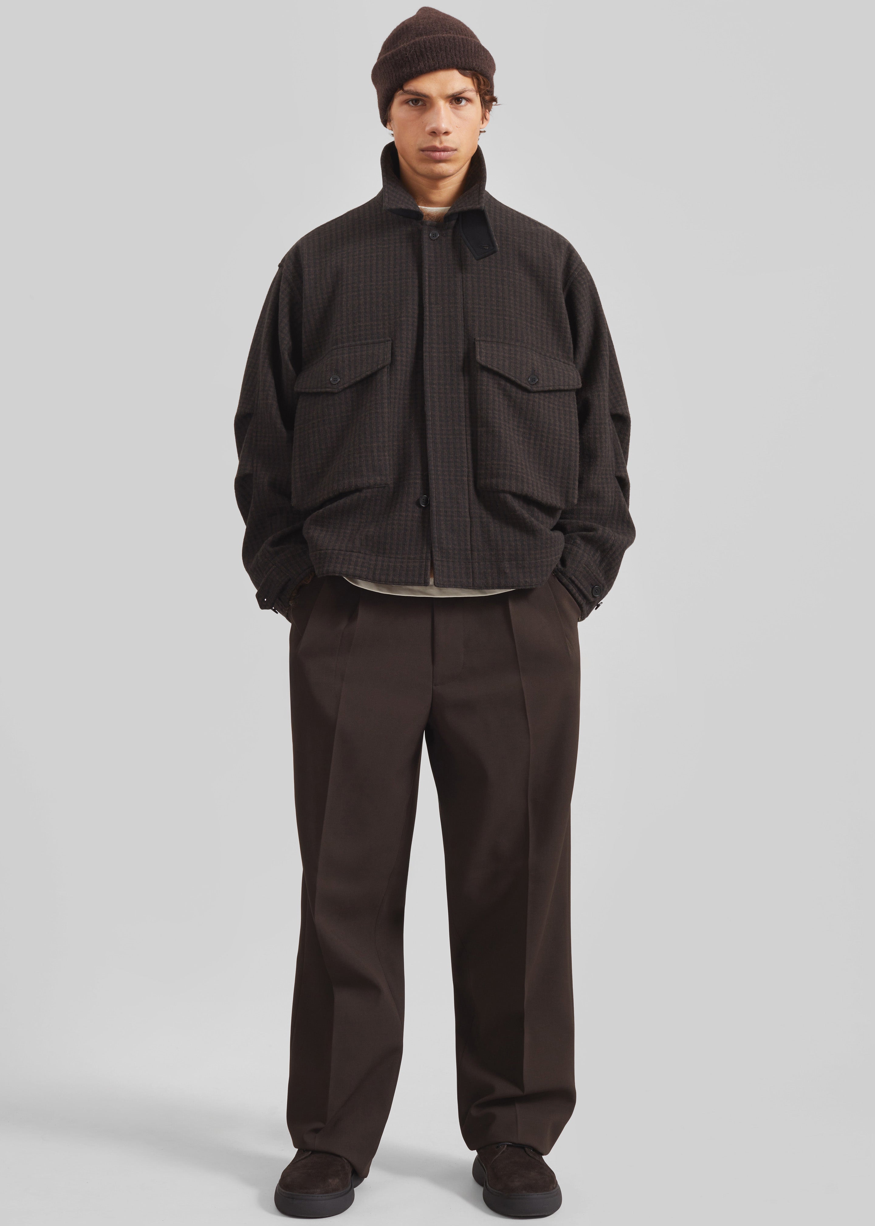 新品　BRIEFING WINDBLOCK BOUCLE BLOUSON Dashiell Boxy Jacket - Black/Brown – The Frankie Shop