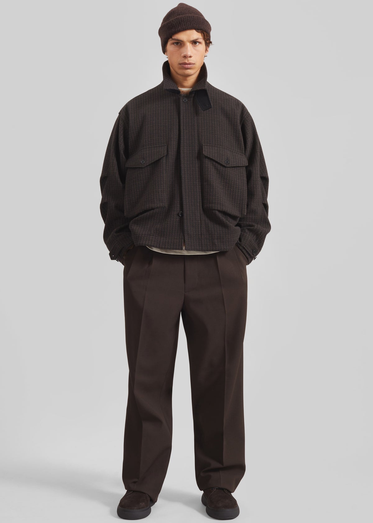 Dashiell Boxy Jacket - Black/Brown - 6