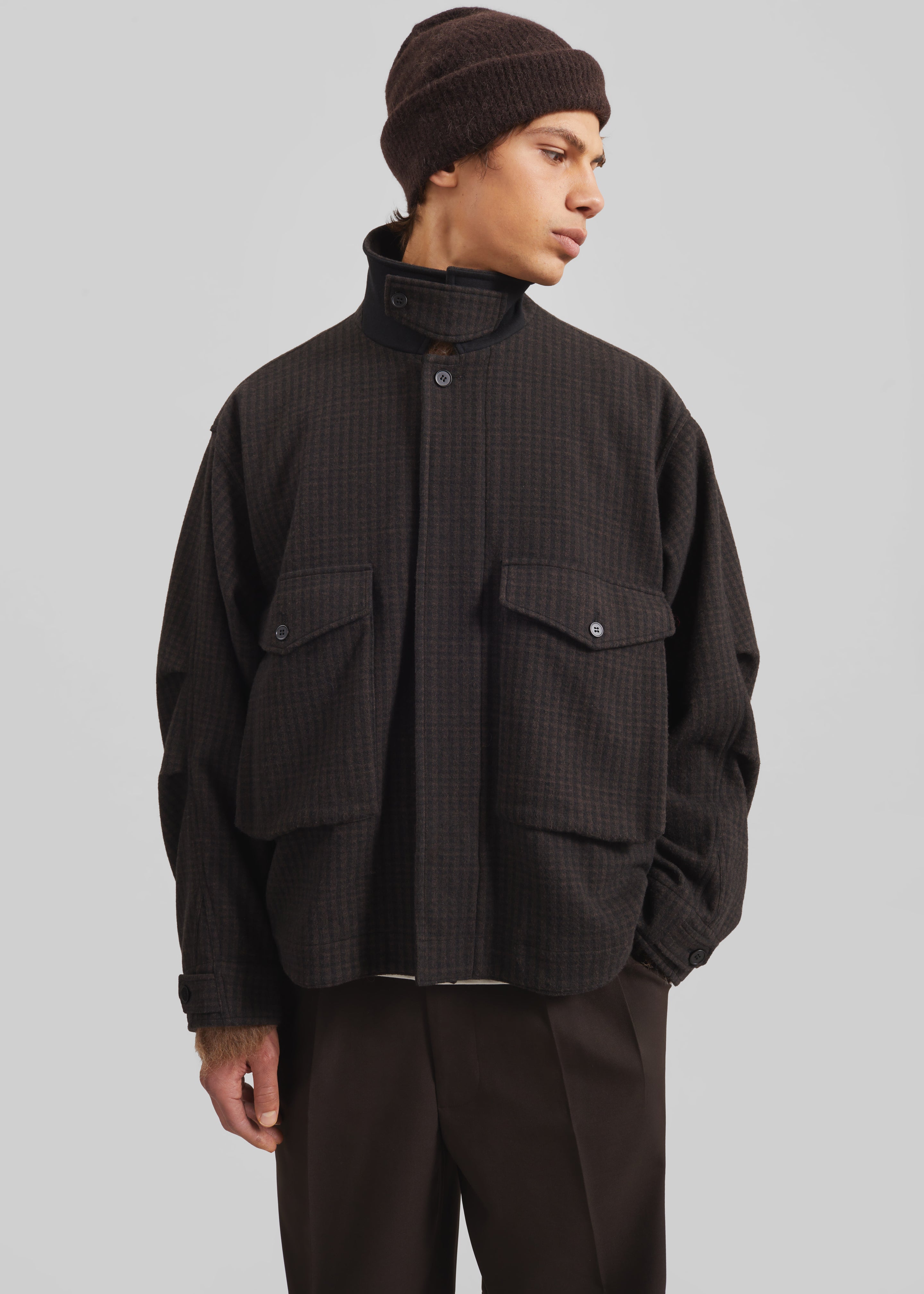 Dashiell Boxy Jacket - Black/Brown - 5