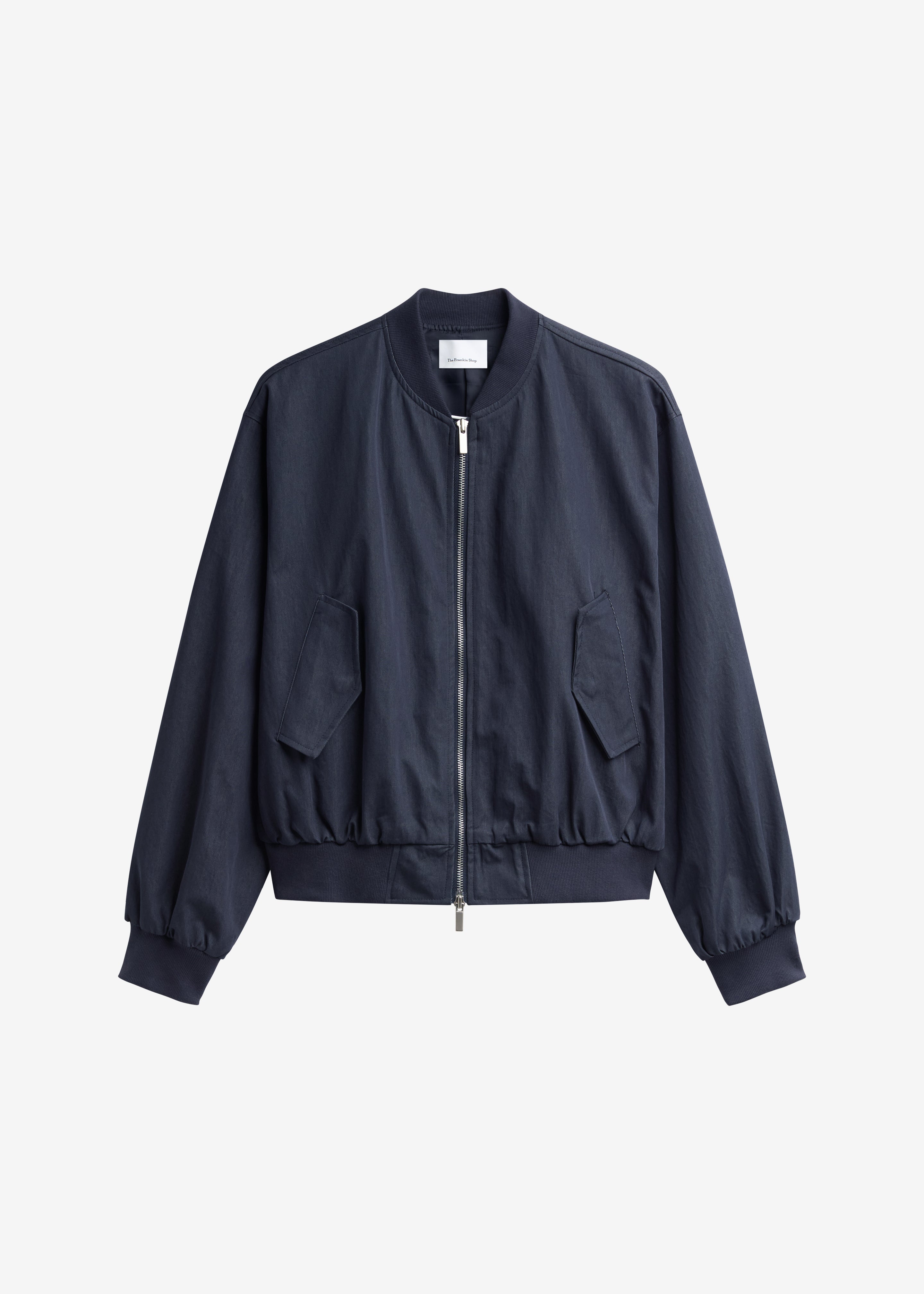 Davron Denim Effect Bomber Jacket - Dark Navy - 8