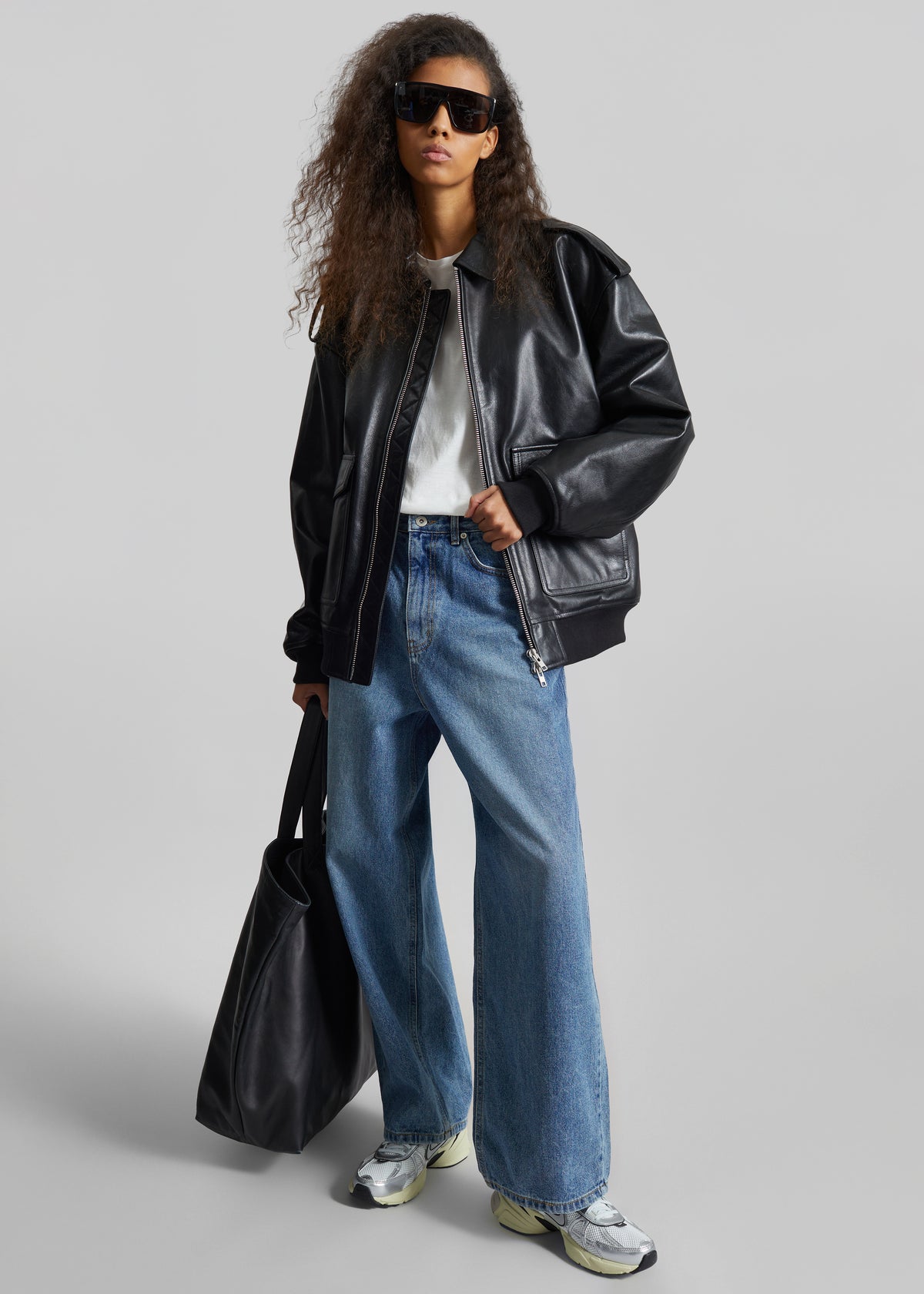 Dawson Wide Leg Jeans - Medium Wash - 1