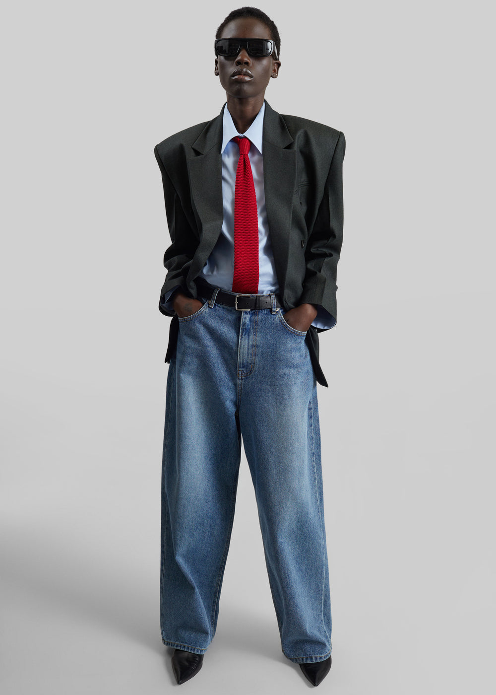 Dawson Wide Leg Jeans - Medium Wash - 1