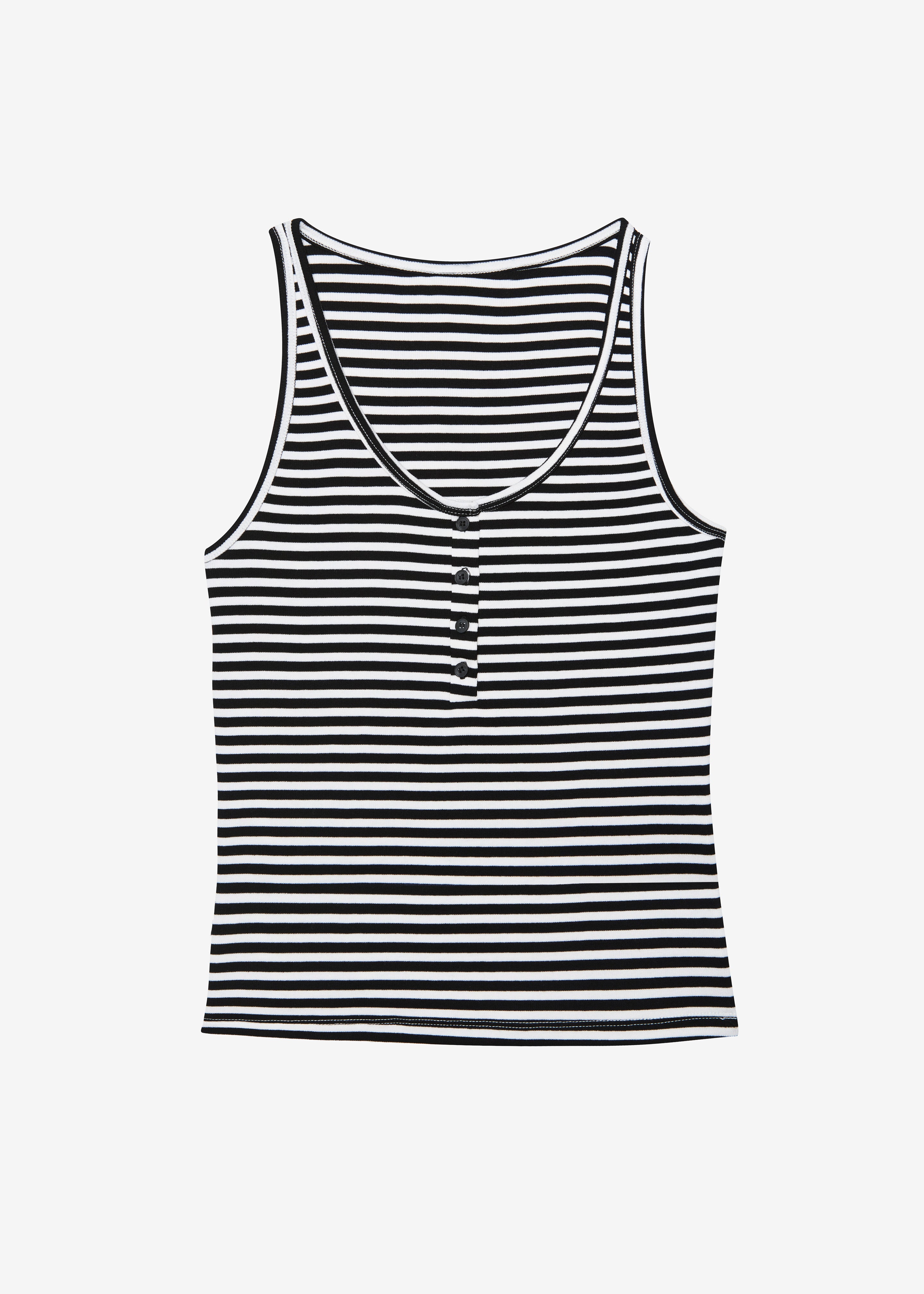 Daya Tank Top - Black/White Stripe - 7