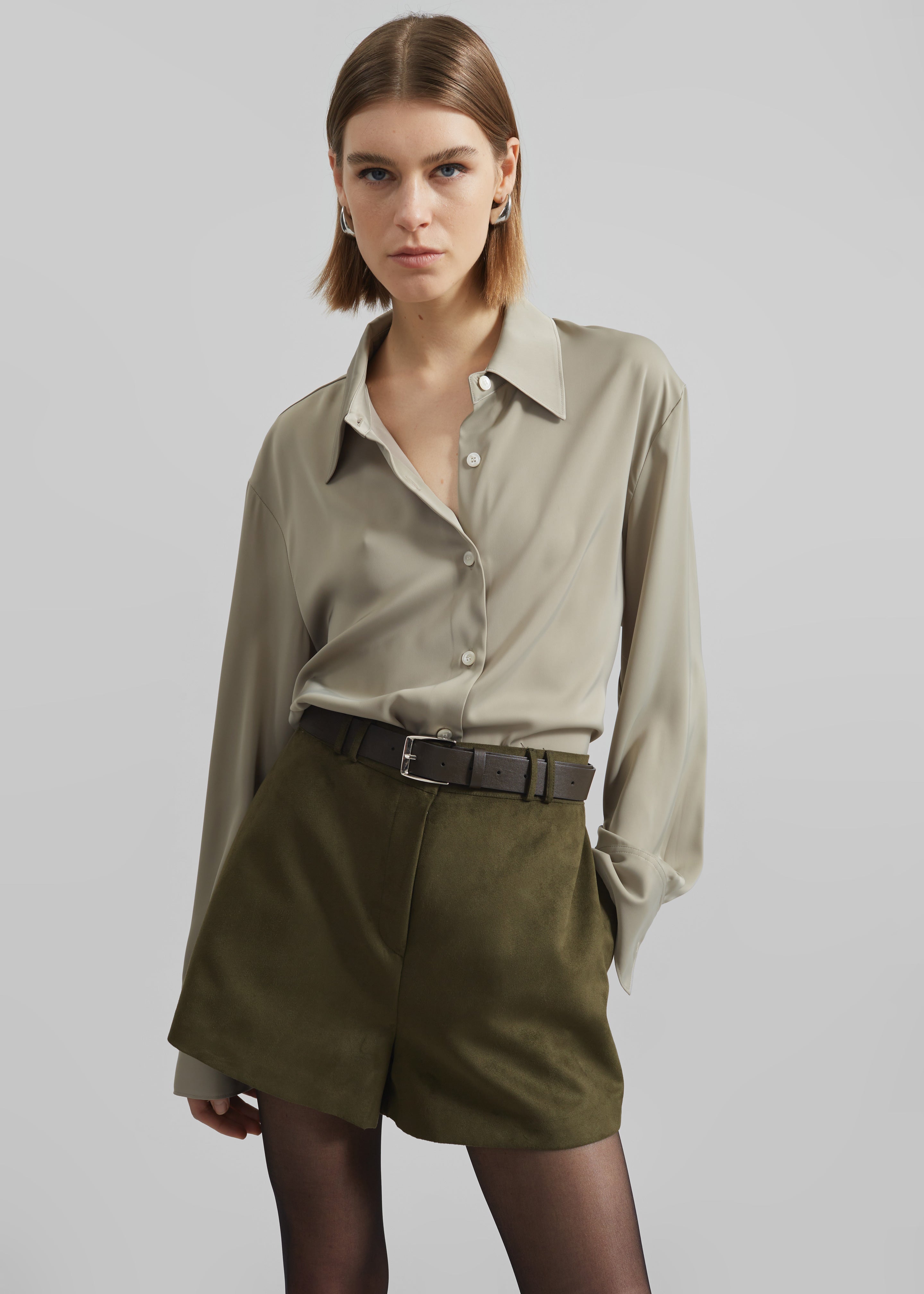 Daylin Button Up Shirt - Khaki - 1