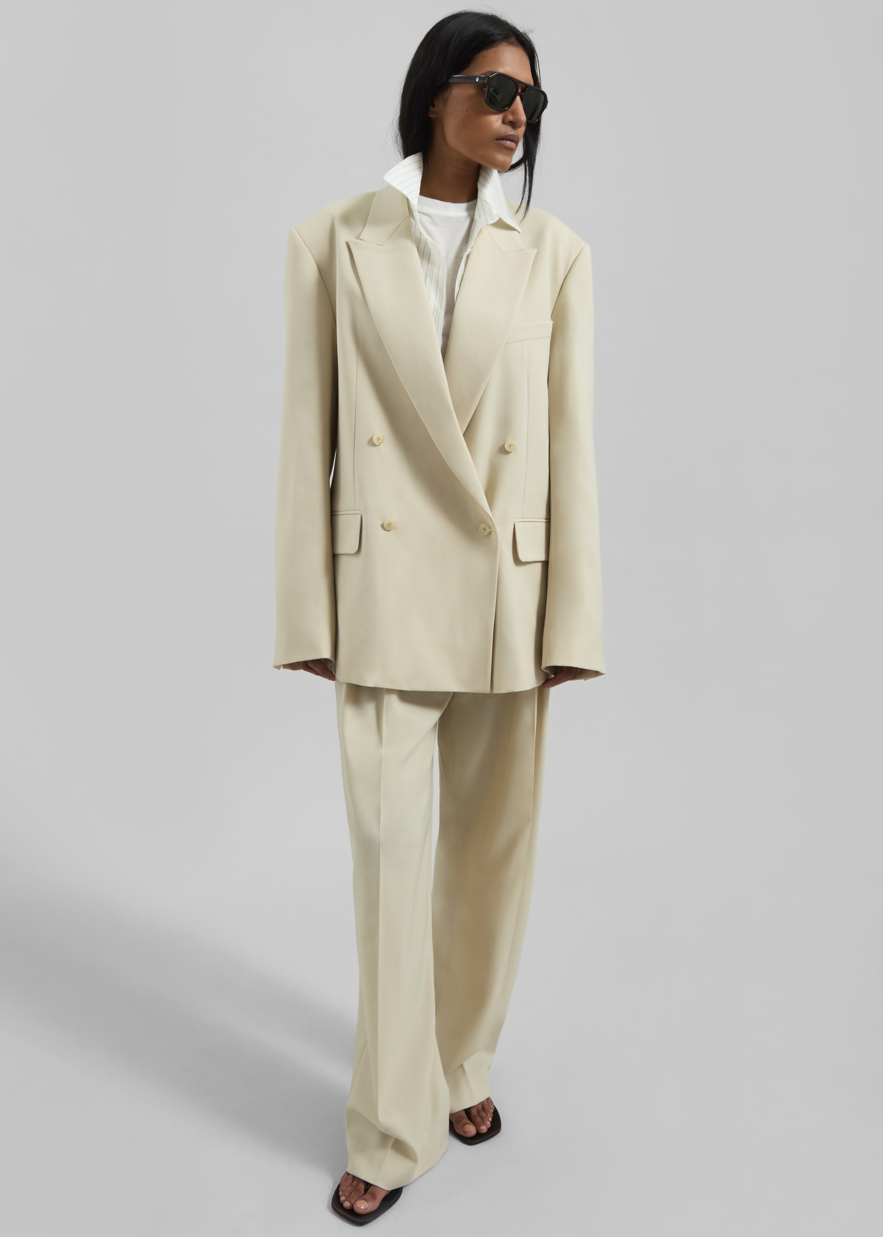 Daytona Pleated Trousers - Cement - 5