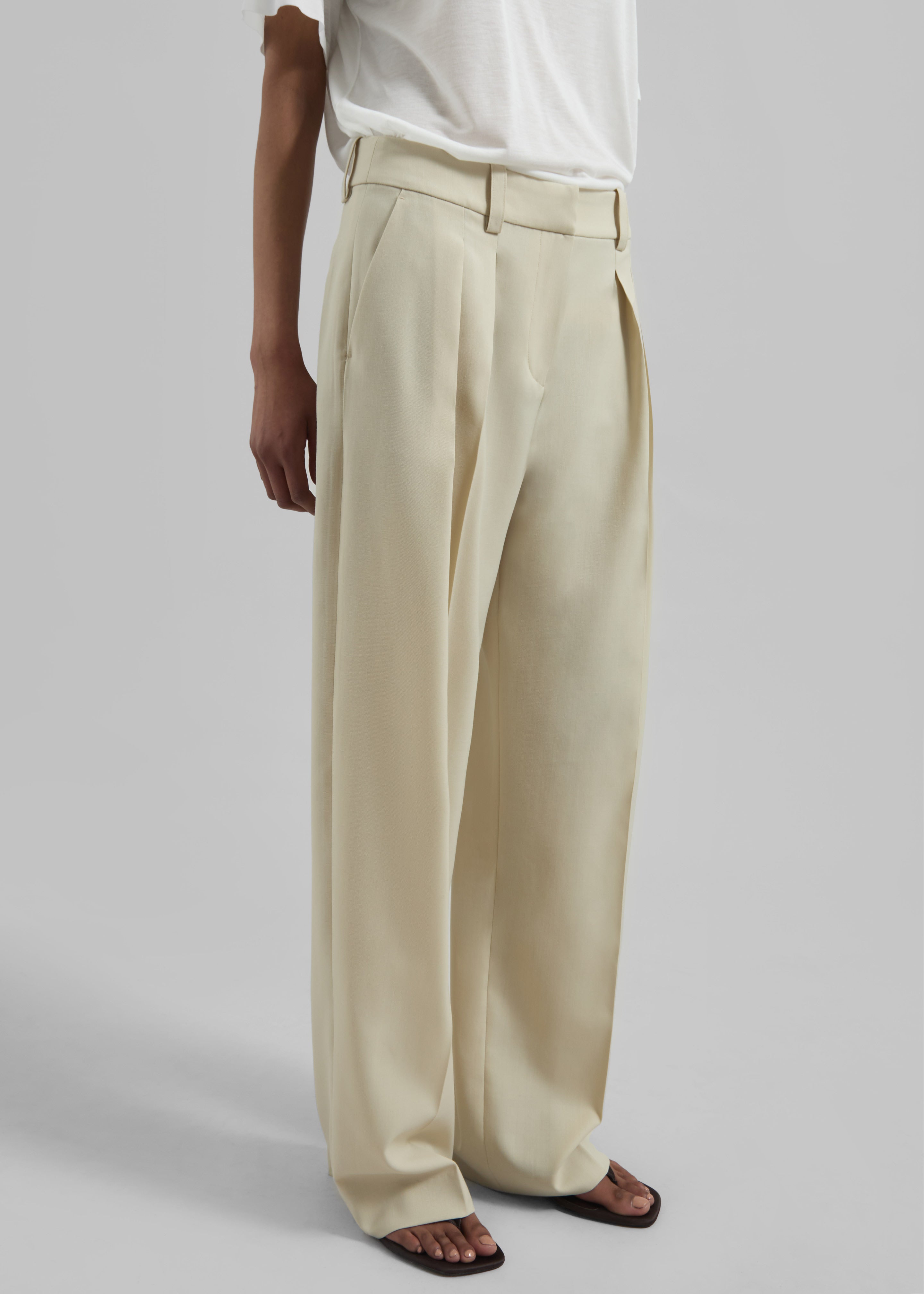 Daytona Pleated Trousers - Cement - 4