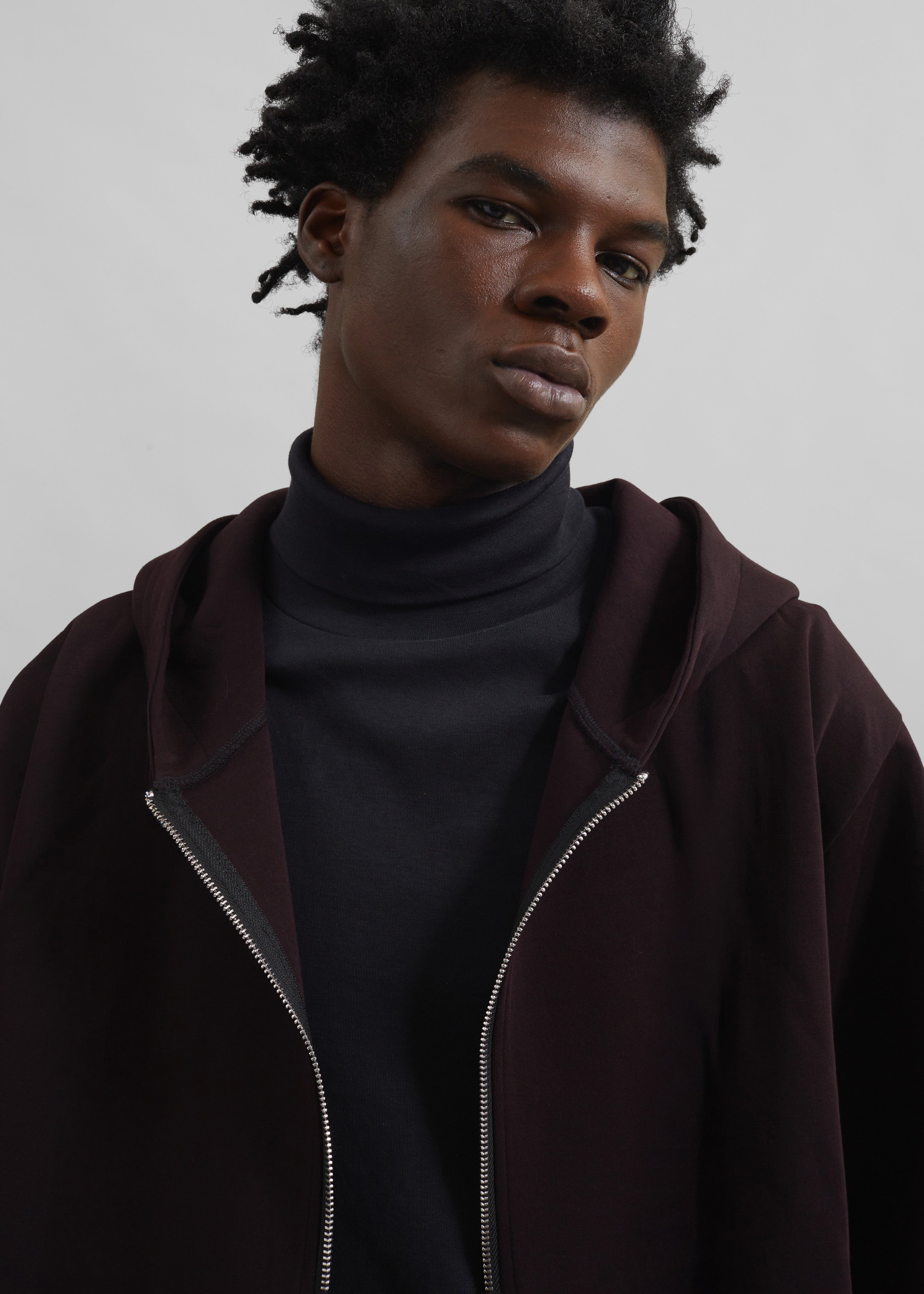 Decker Zip-Up Hoodie - Dark Plum - 4