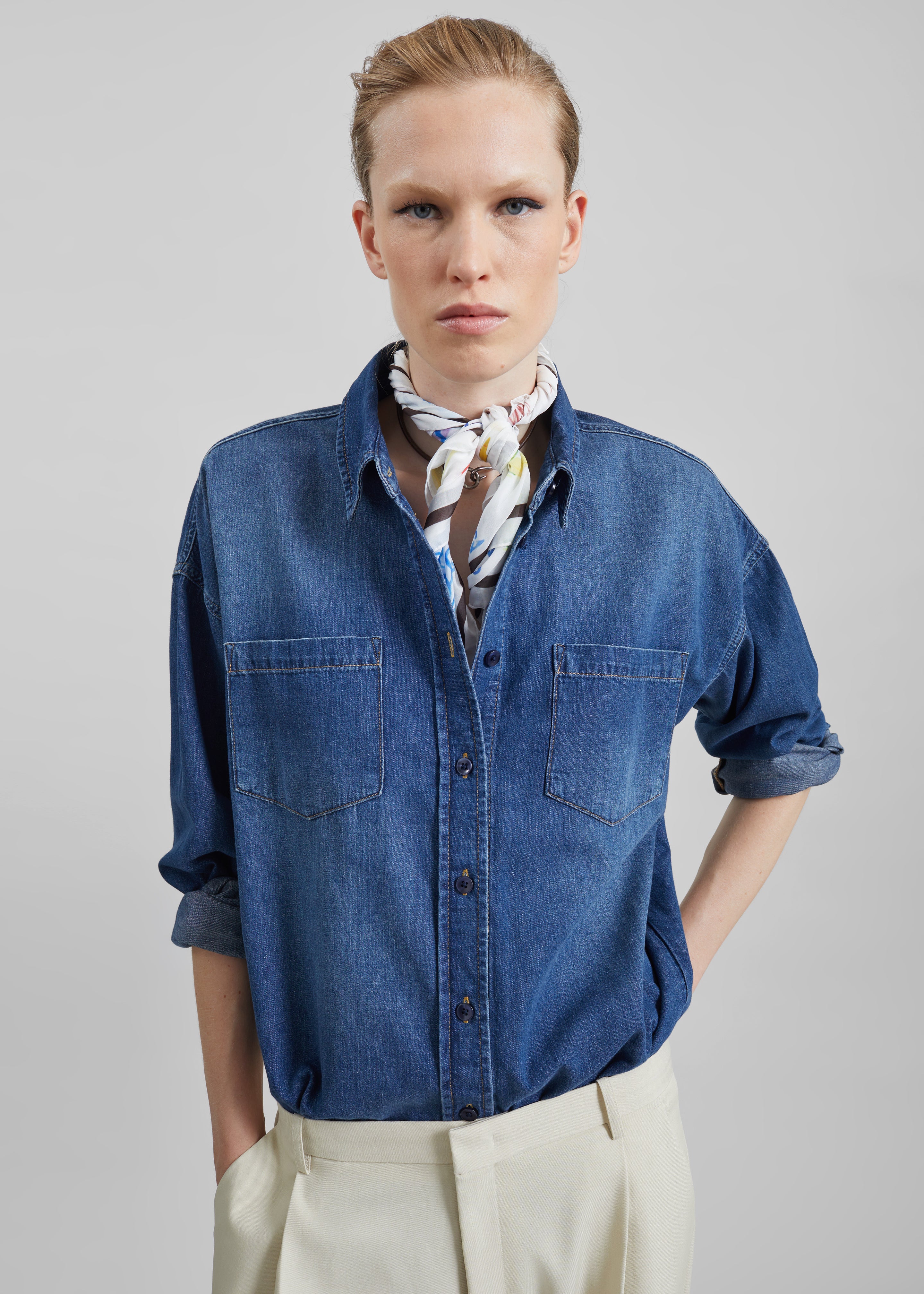 Deira Denim Shirt - Blue Wash - 5