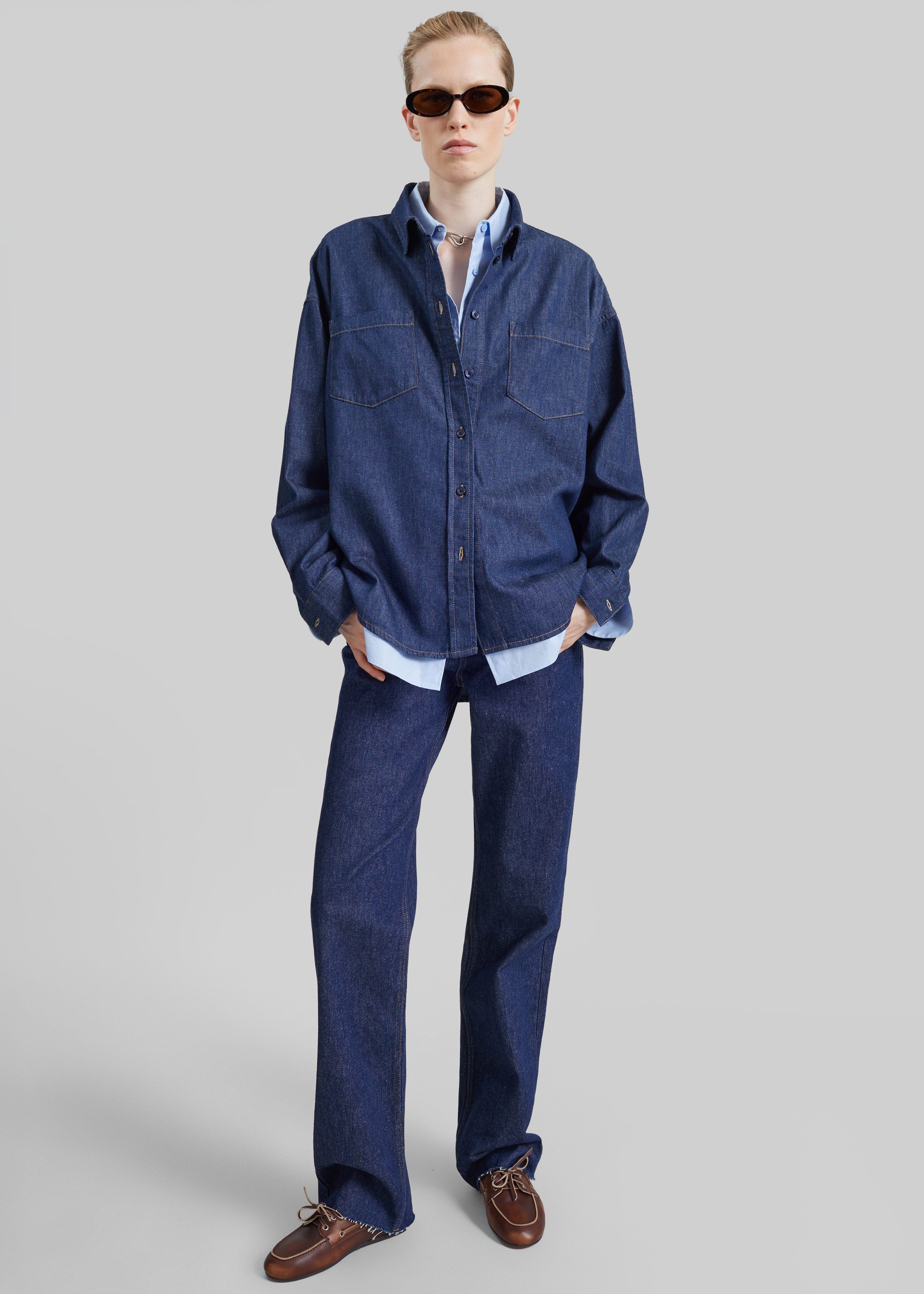 Deira Denim Shirt - Dark Wash - 8