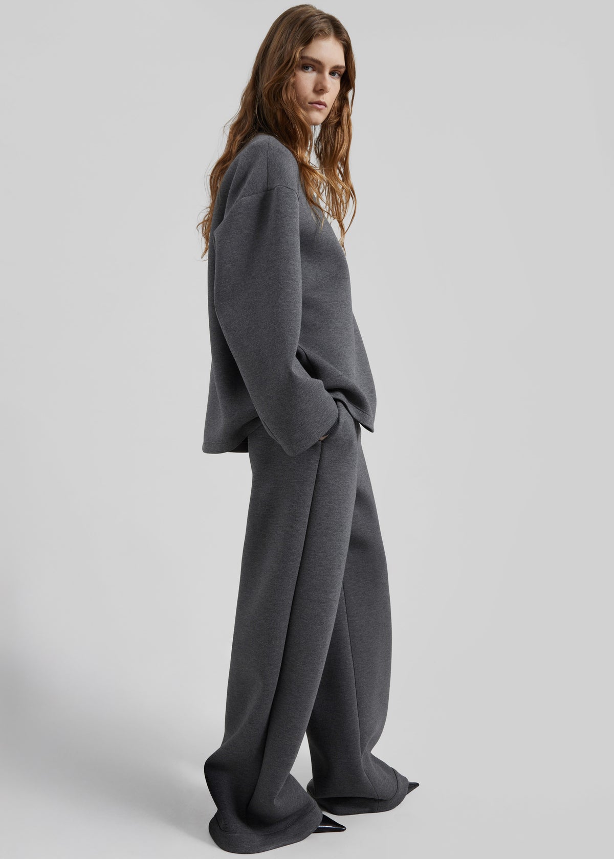 Delancey Long Sleeve Neoprene Top - Dark Grey - 4