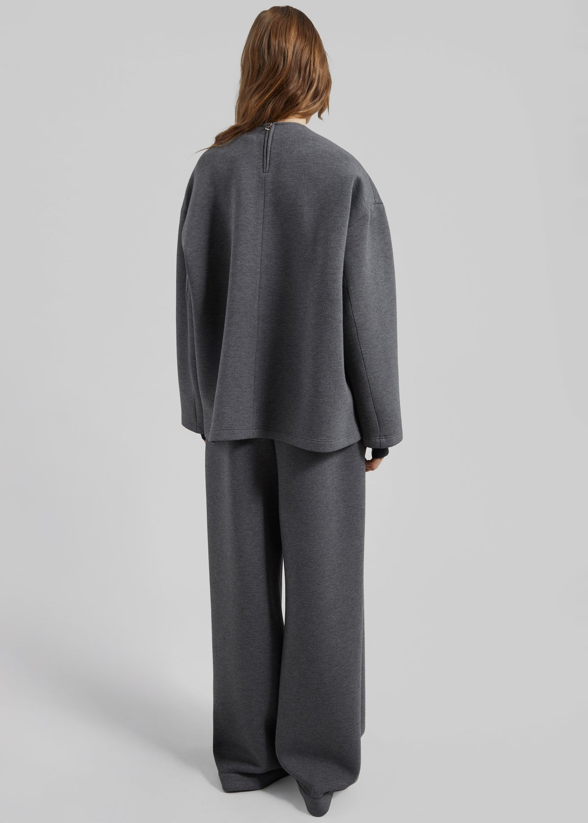 Delancey Long Sleeve Neoprene Top - Dark Grey - 7