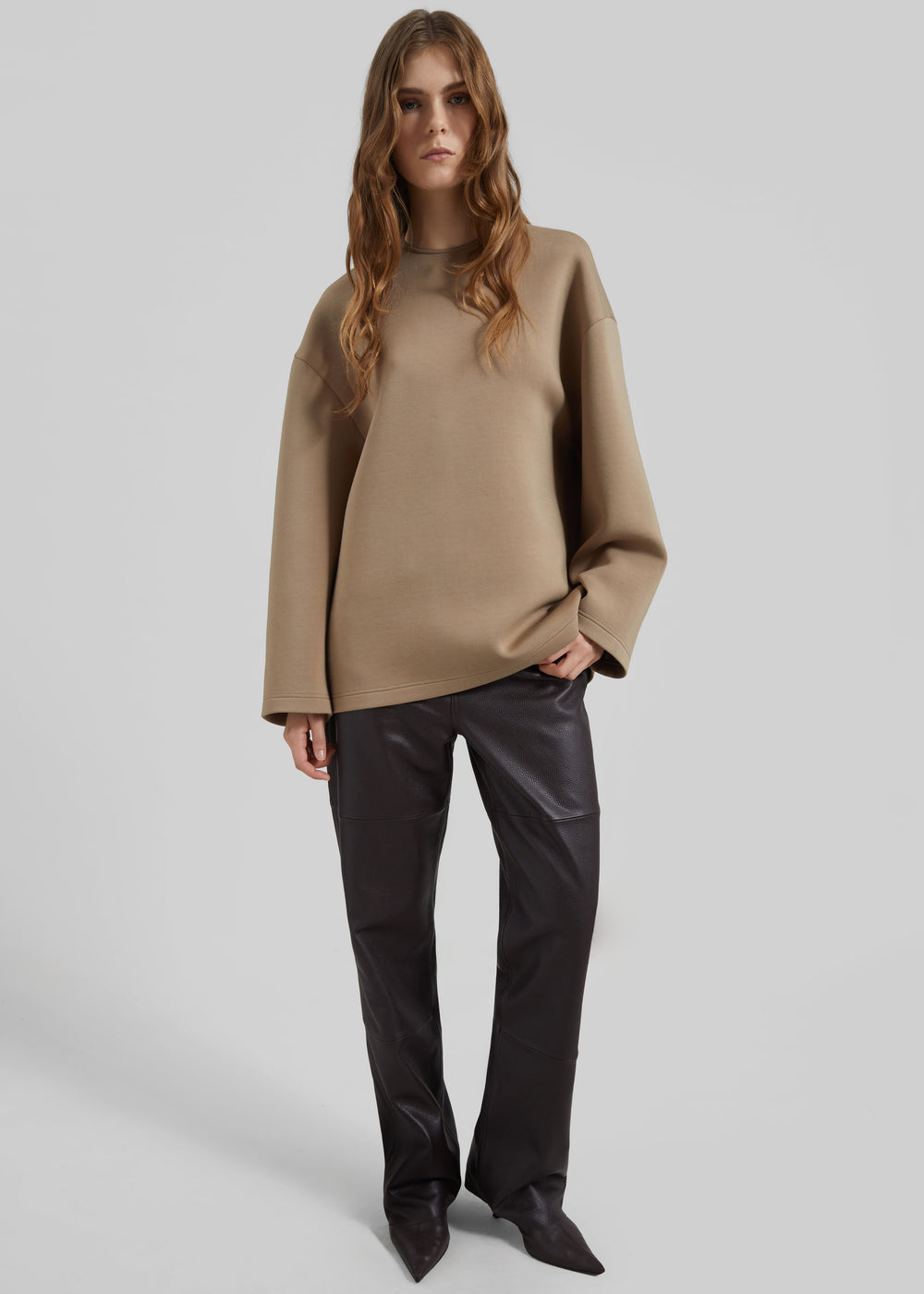 Delancey Long Sleeve Neoprene Top - Camel - 1