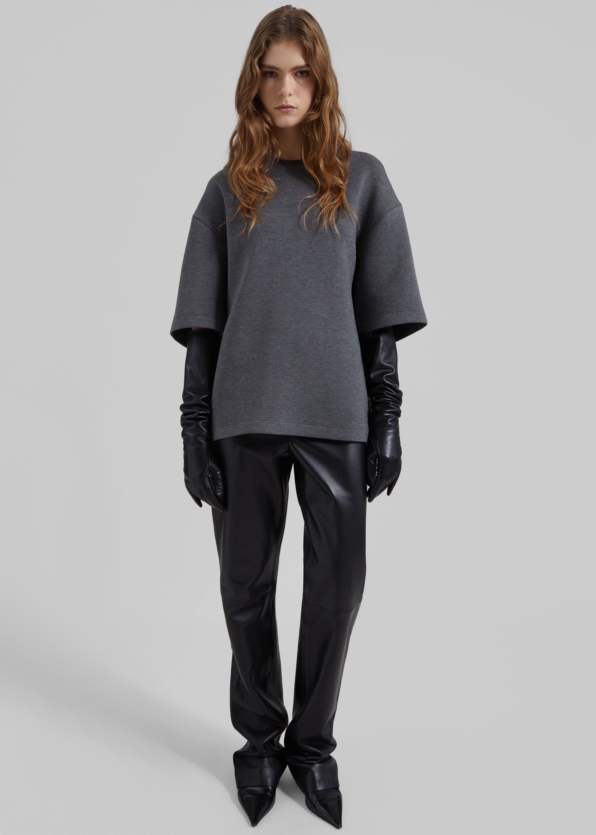 Shop the look image for Delancey Neoprene Tee - Dark Grey