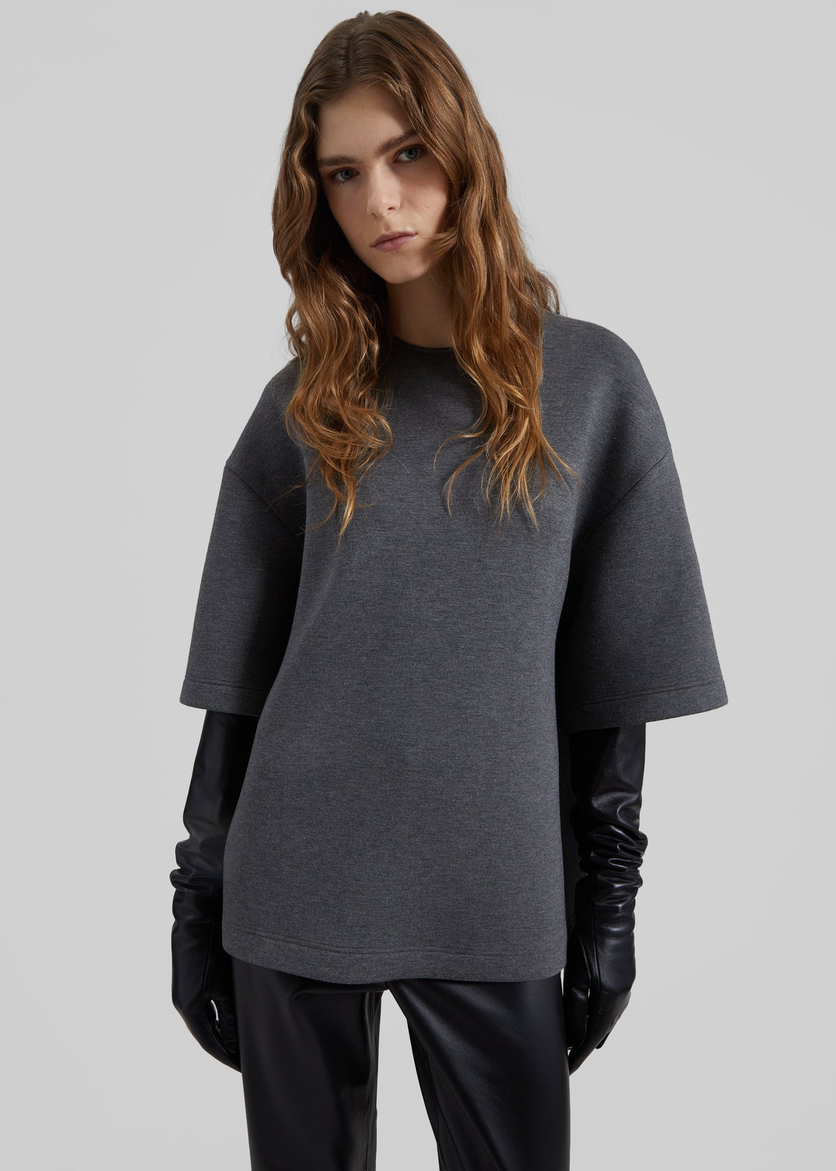 Delancey Neoprene Tee - Dark Grey - 3