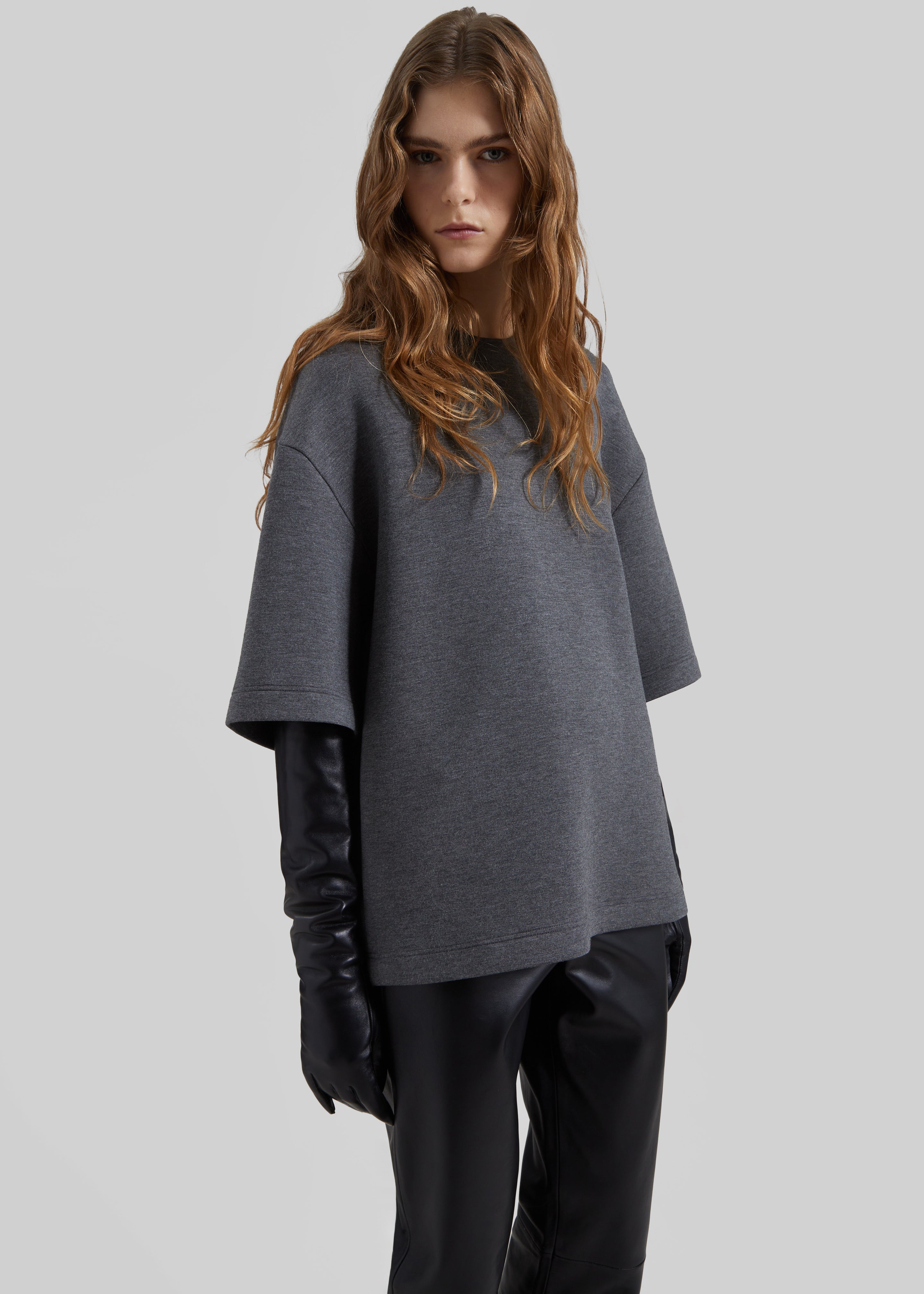 Delancey Neoprene Tee - Dark Grey - 5