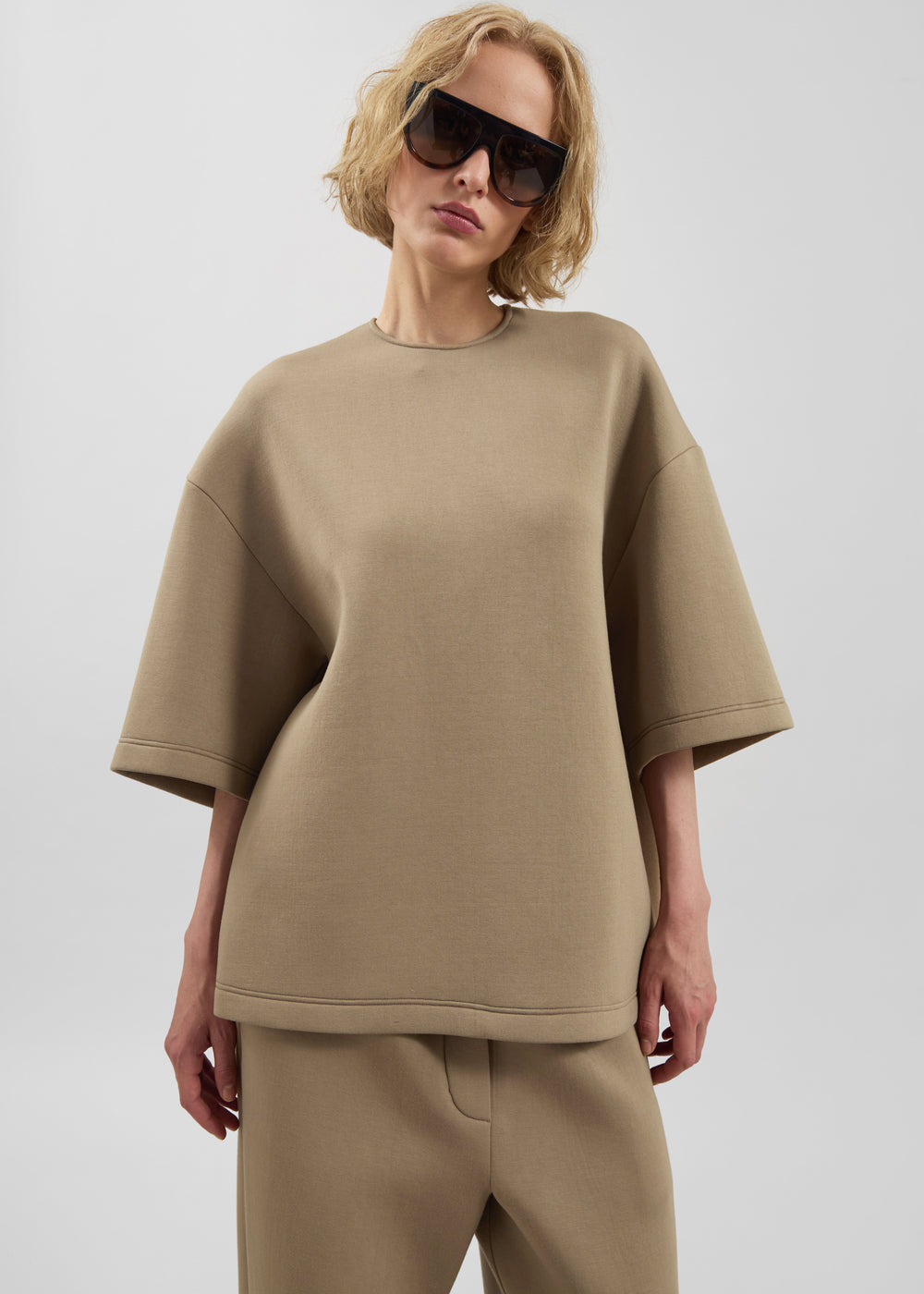 Delancey Neoprene Tee - Camel