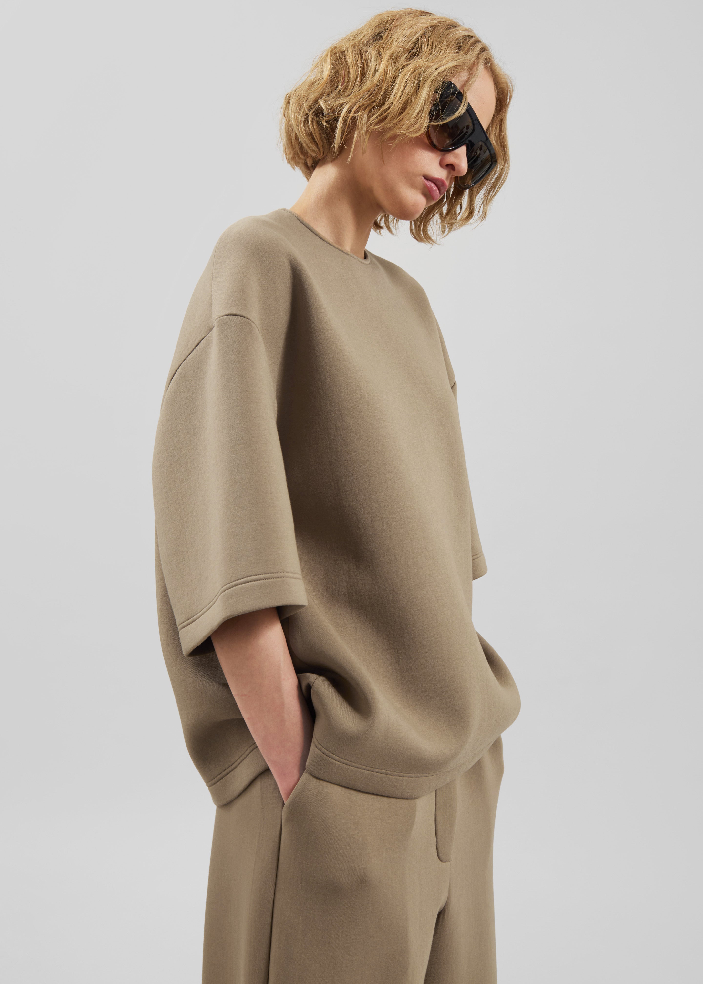 Delancey Neoprene Tee - Camel - 5