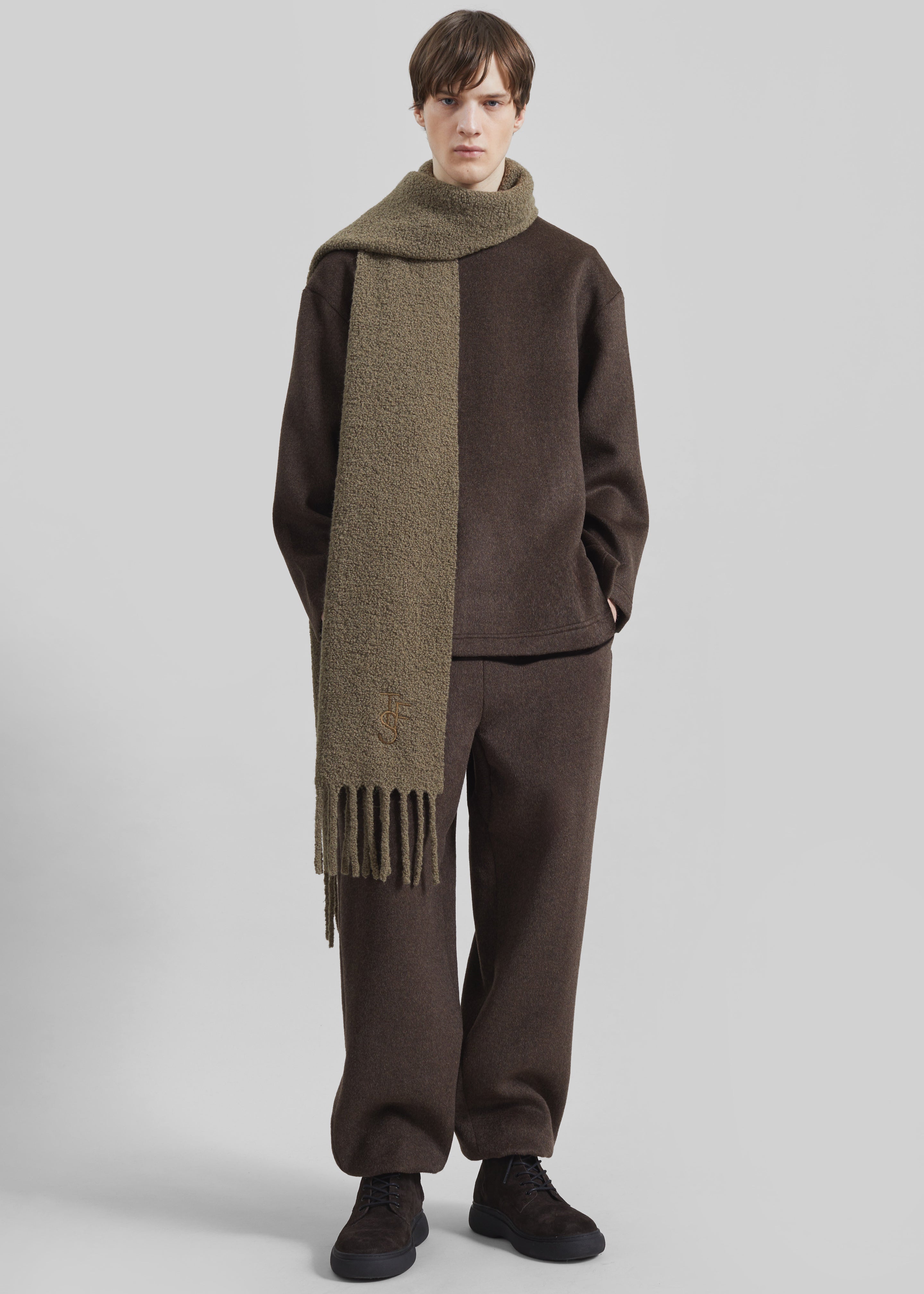 Delancey Wool Joggers - Brown Melange - 7 - [gender-male]