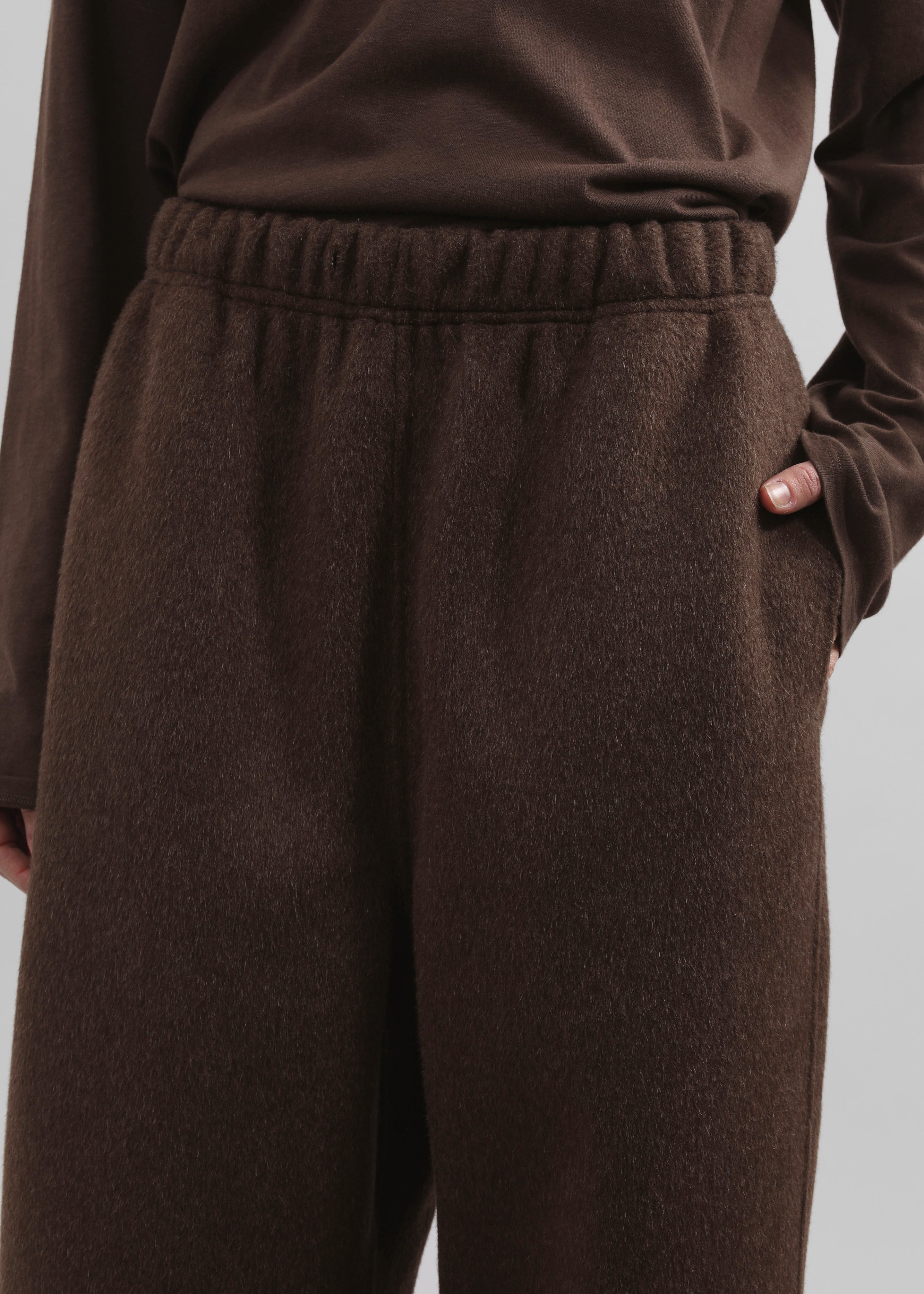 Delancey Wool Joggers - Brown Melange - 3