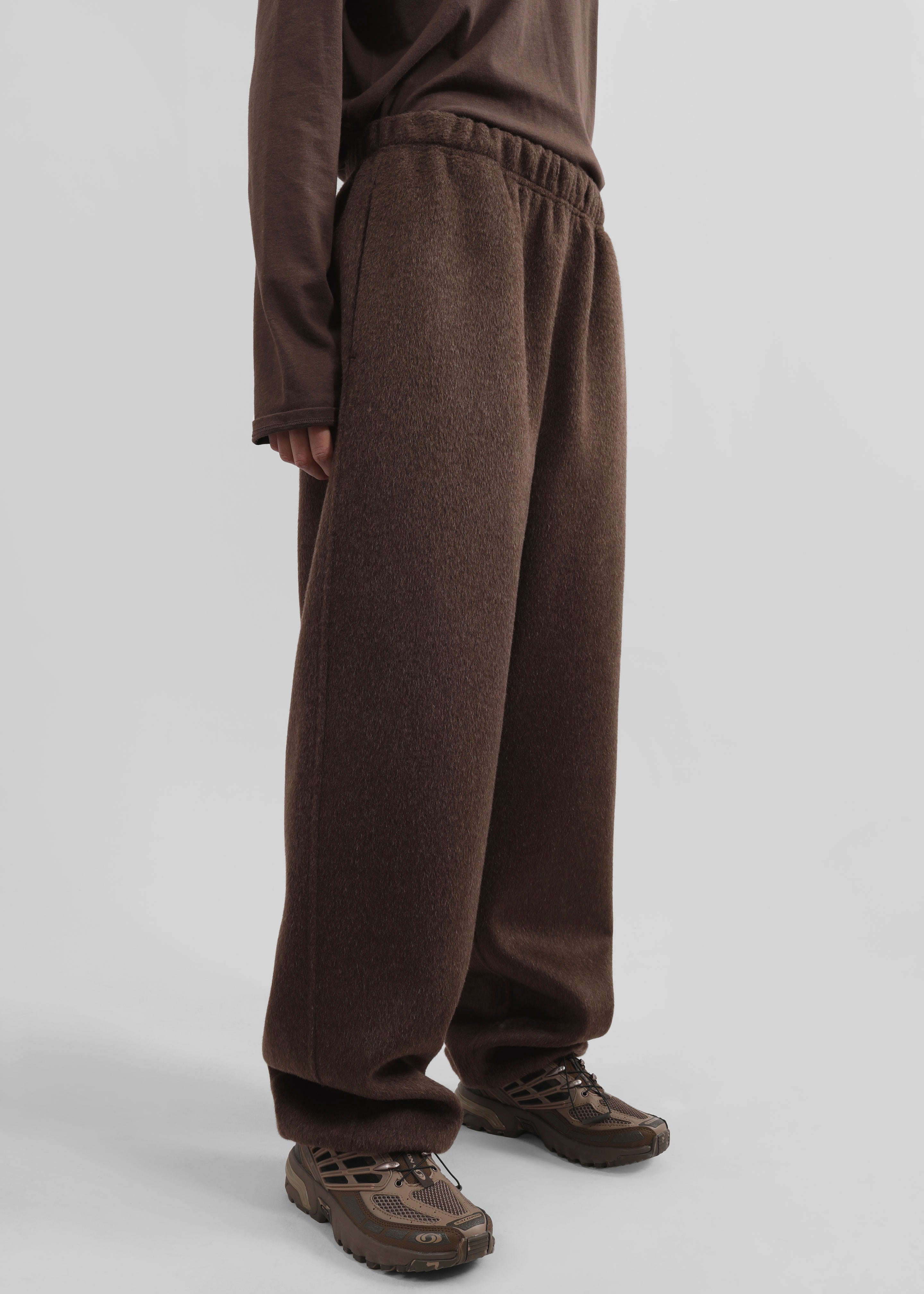 Delancey Wool Joggers - Brown Melange - 6