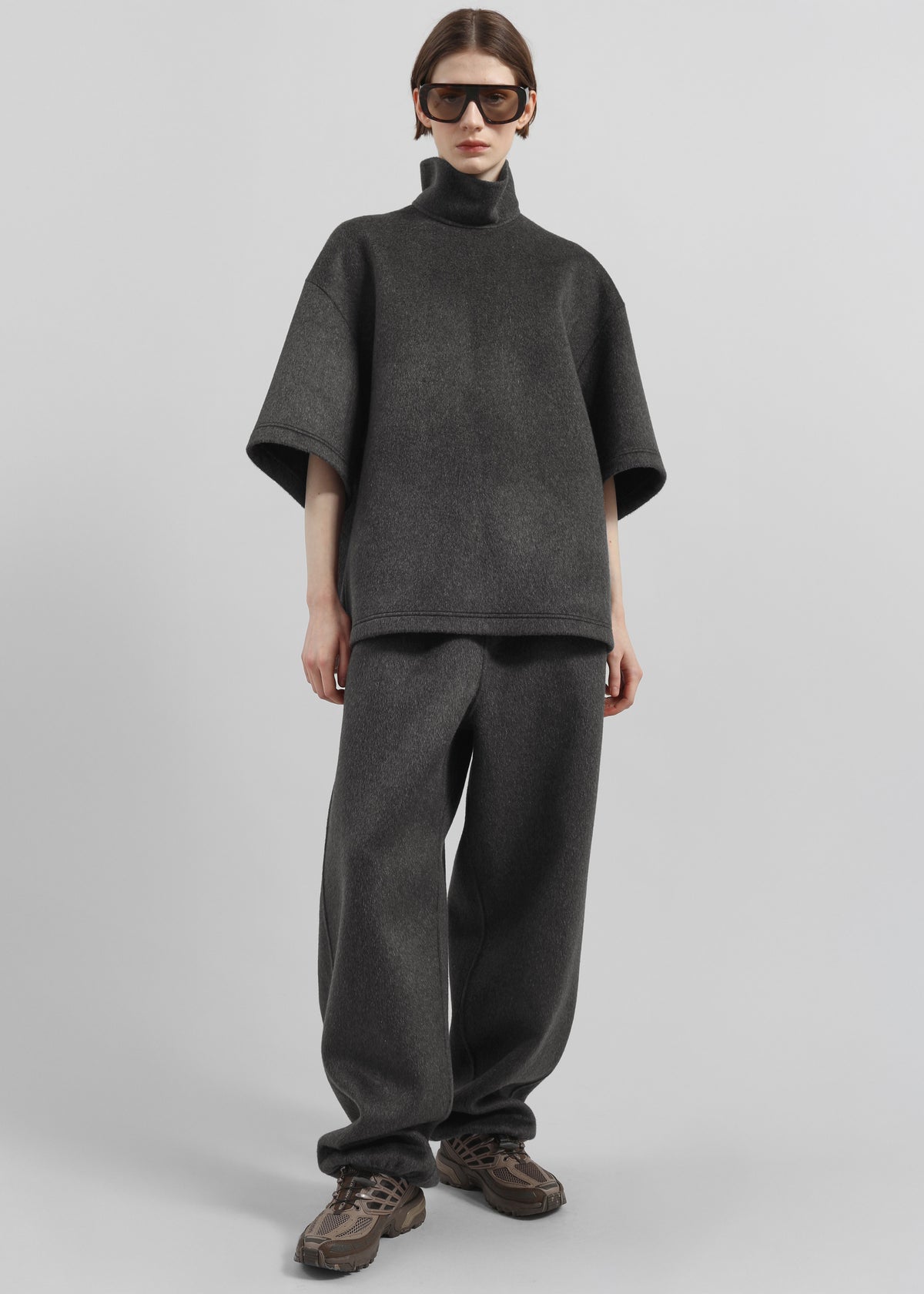 Delancey Wool Joggers - Dark Grey Melange - 4