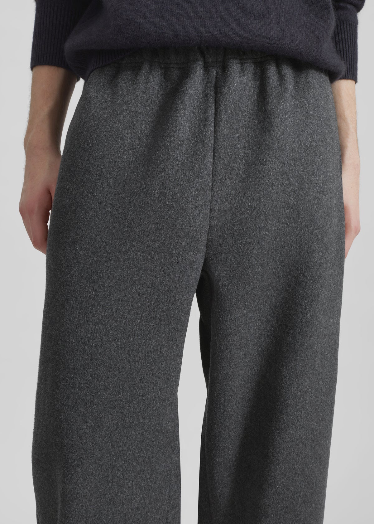 Delancey Wool Joggers - Dark Grey Melange - 11