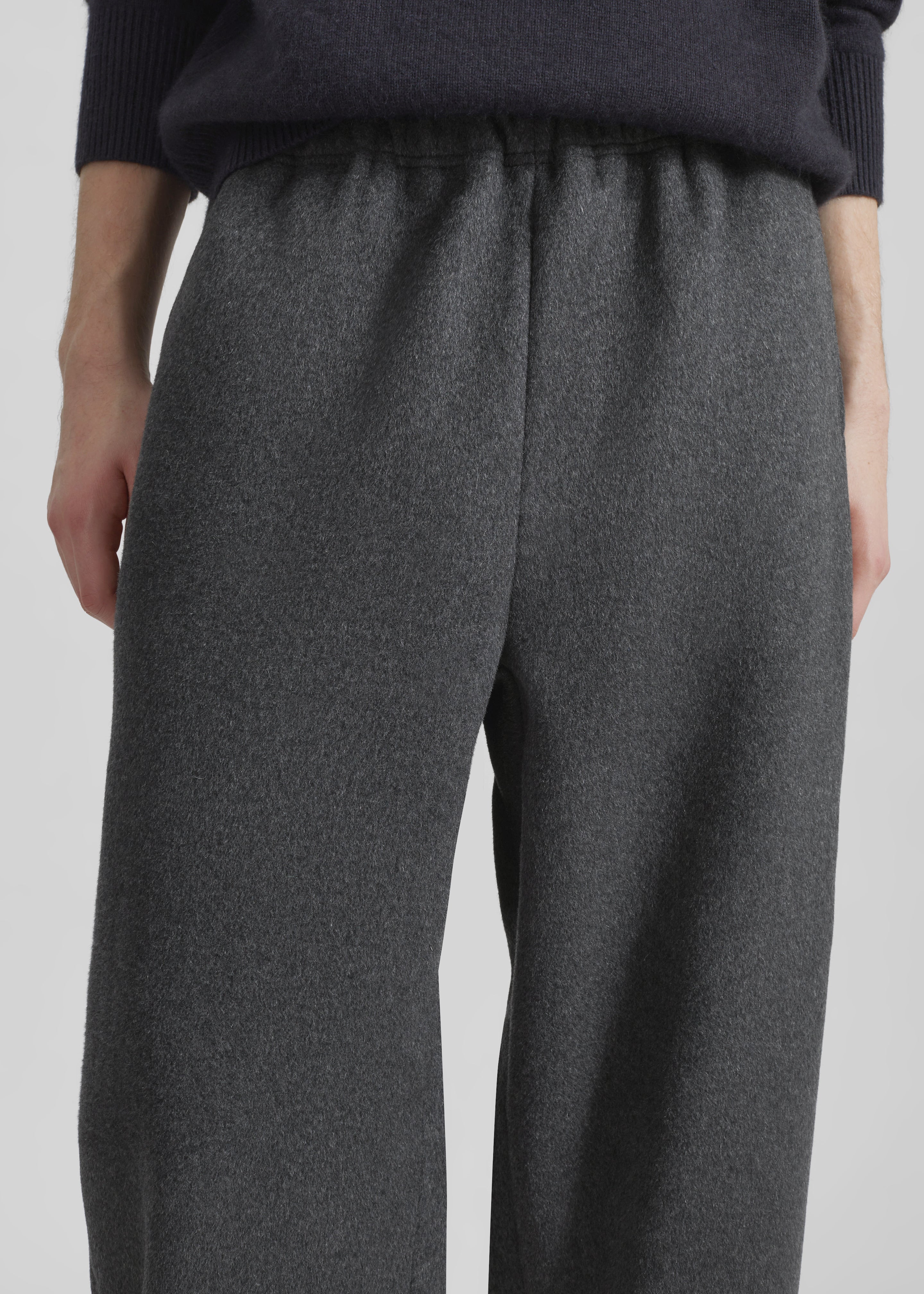 Delancey Wool Joggers - Dark Grey Melange - 11