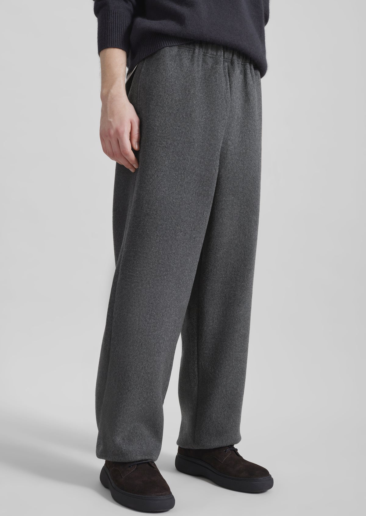 Delancey Wool Joggers - Dark Grey Melange - 12