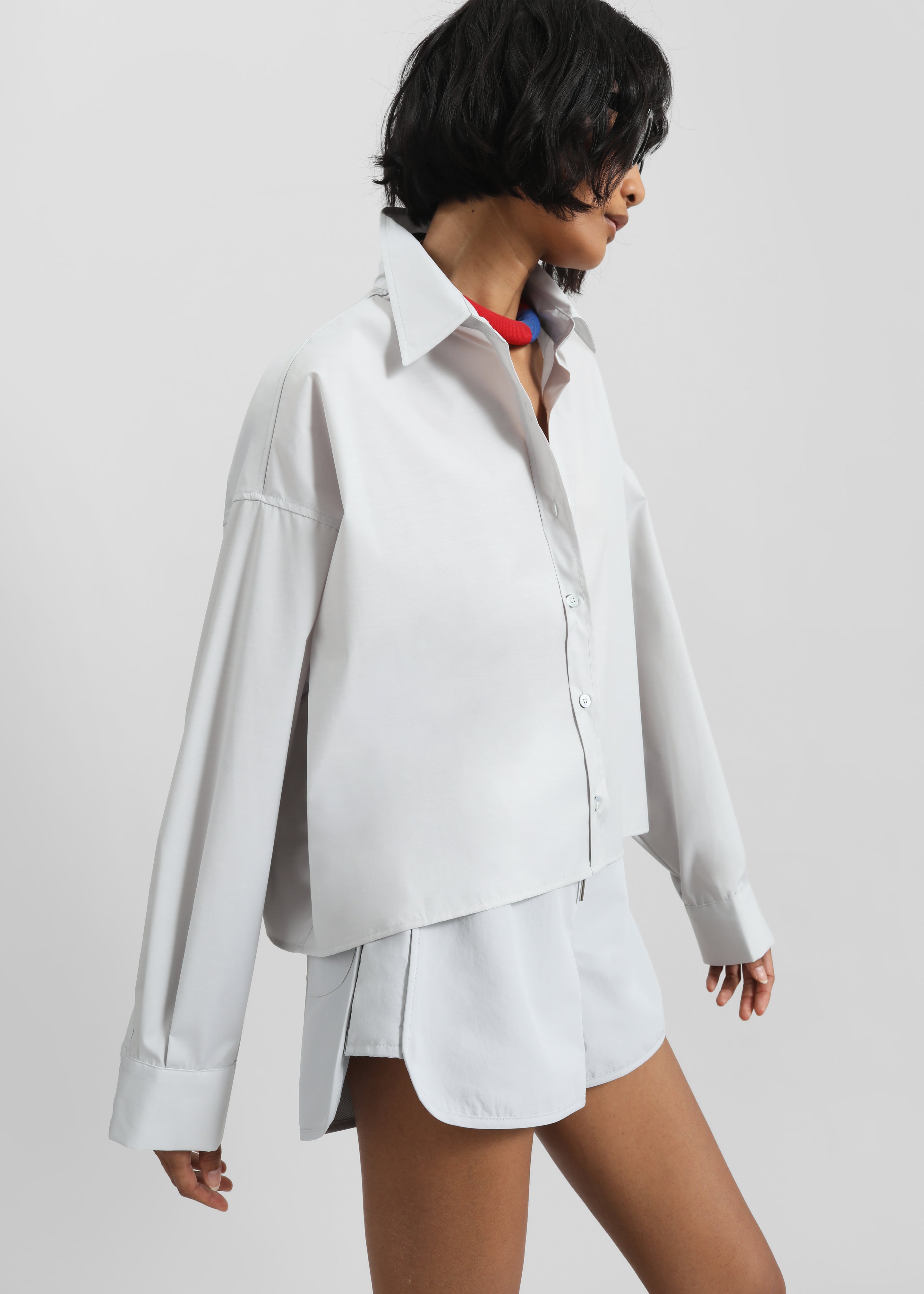 Delby Track Shorts - Dusty Blue - 5