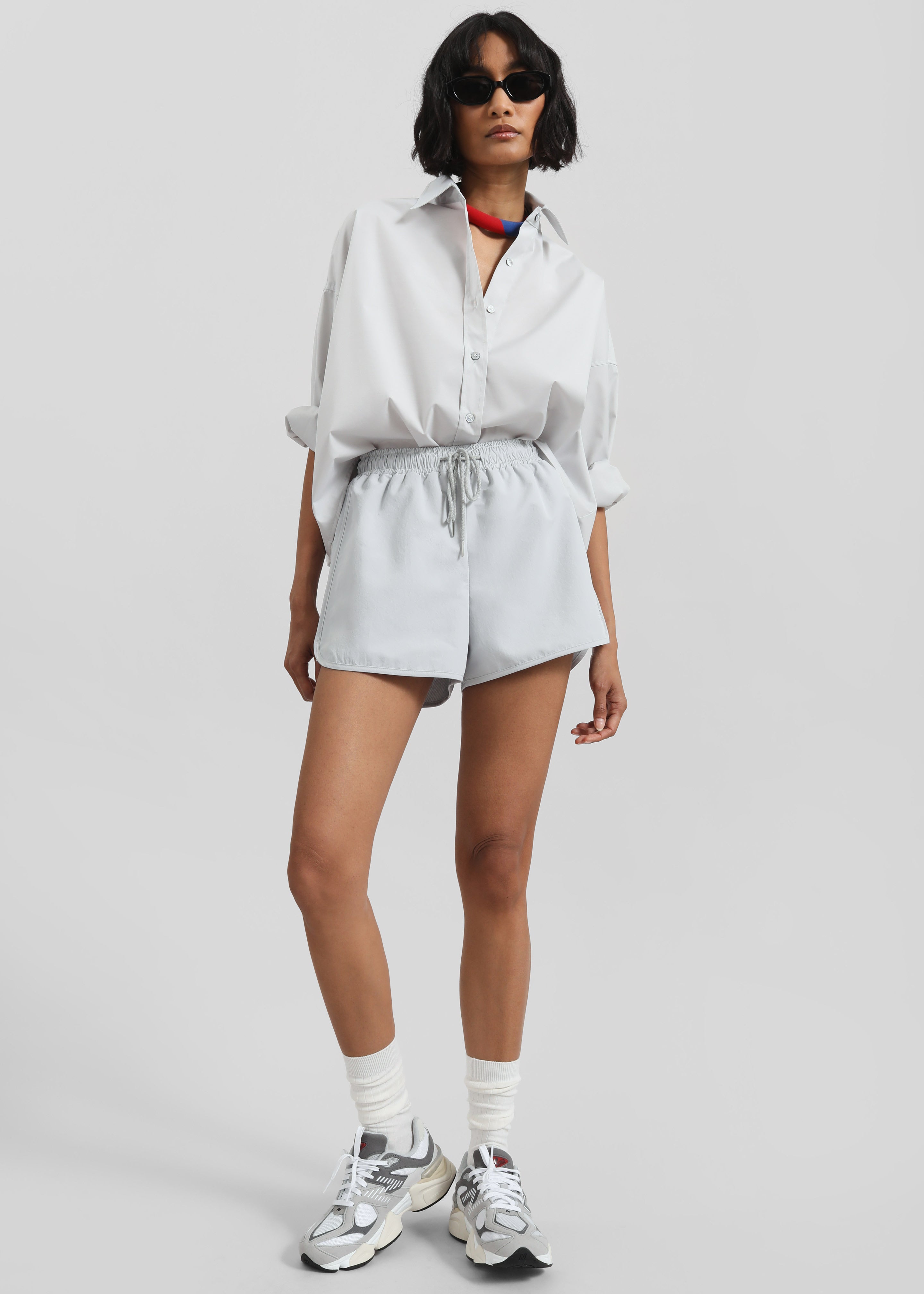 Delby Track Shorts - Dusty Blue - 4