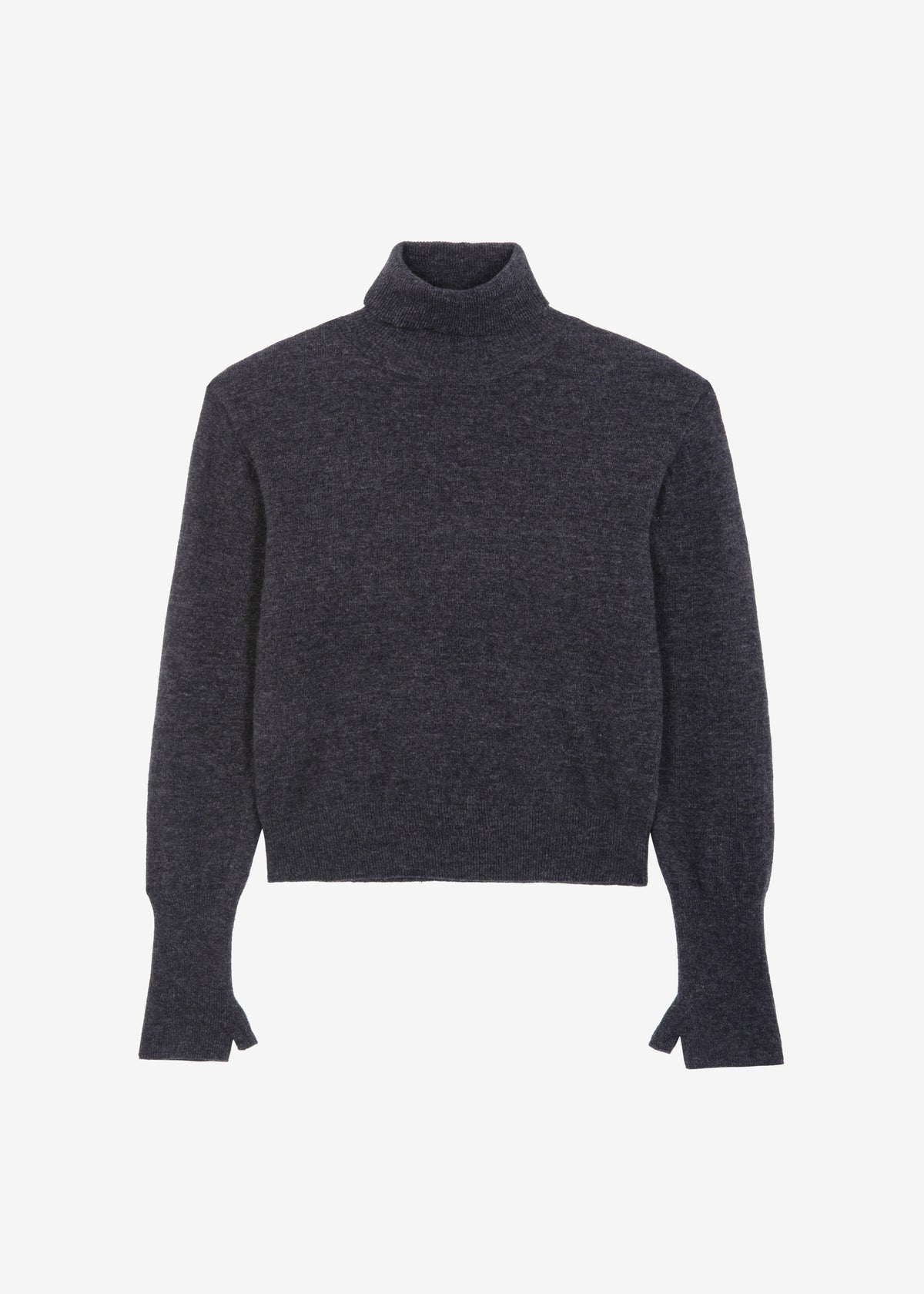 Delia Wool Turtleneck - Charcoal - 10