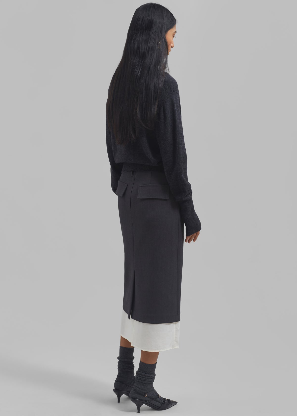 Delia Wool Turtleneck - Charcoal - 9