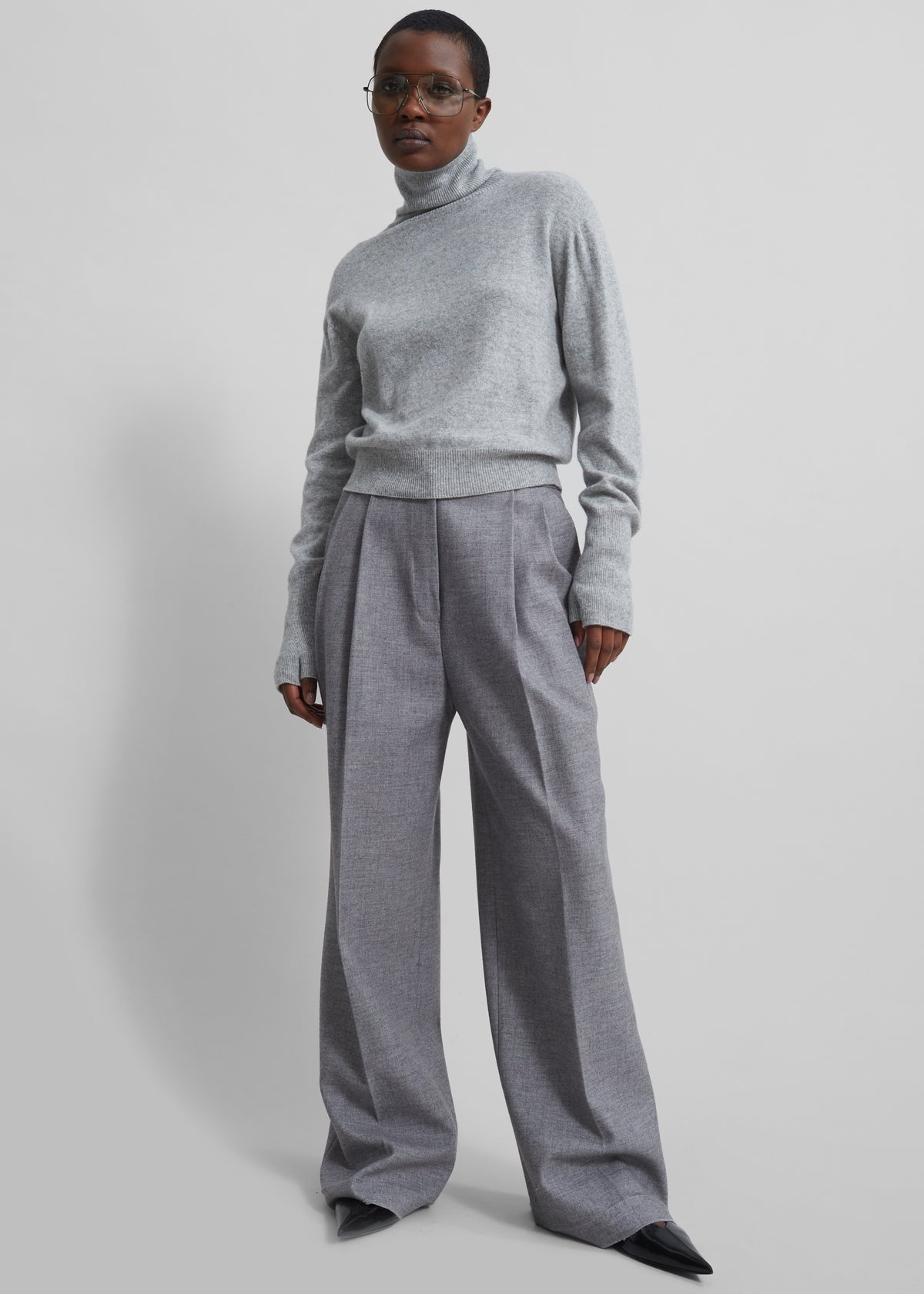 Delia Wool Turtleneck - Grey - 8