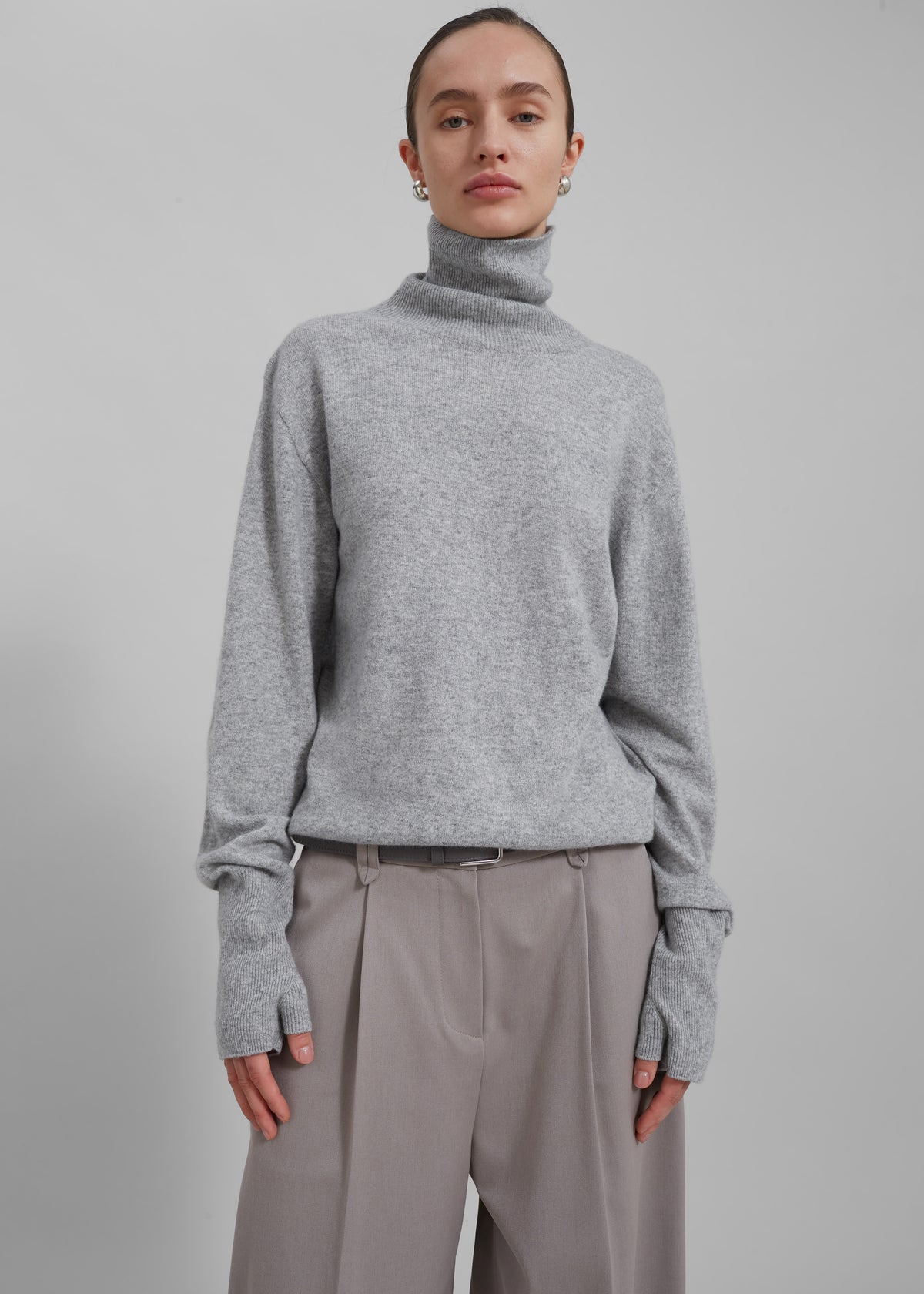 Delia Wool Turtleneck - Grey - 2