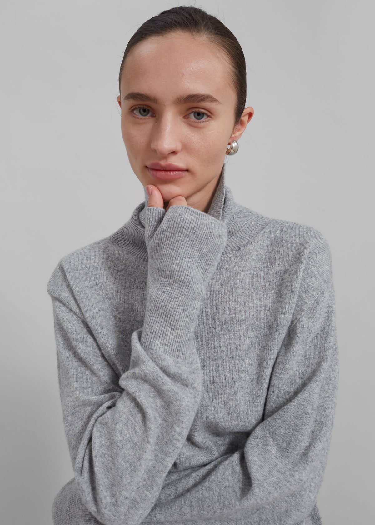 Delia Wool Turtleneck - Grey - 3