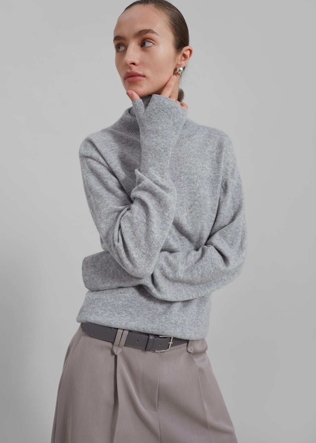Delia Wool Turtleneck - Grey - 4