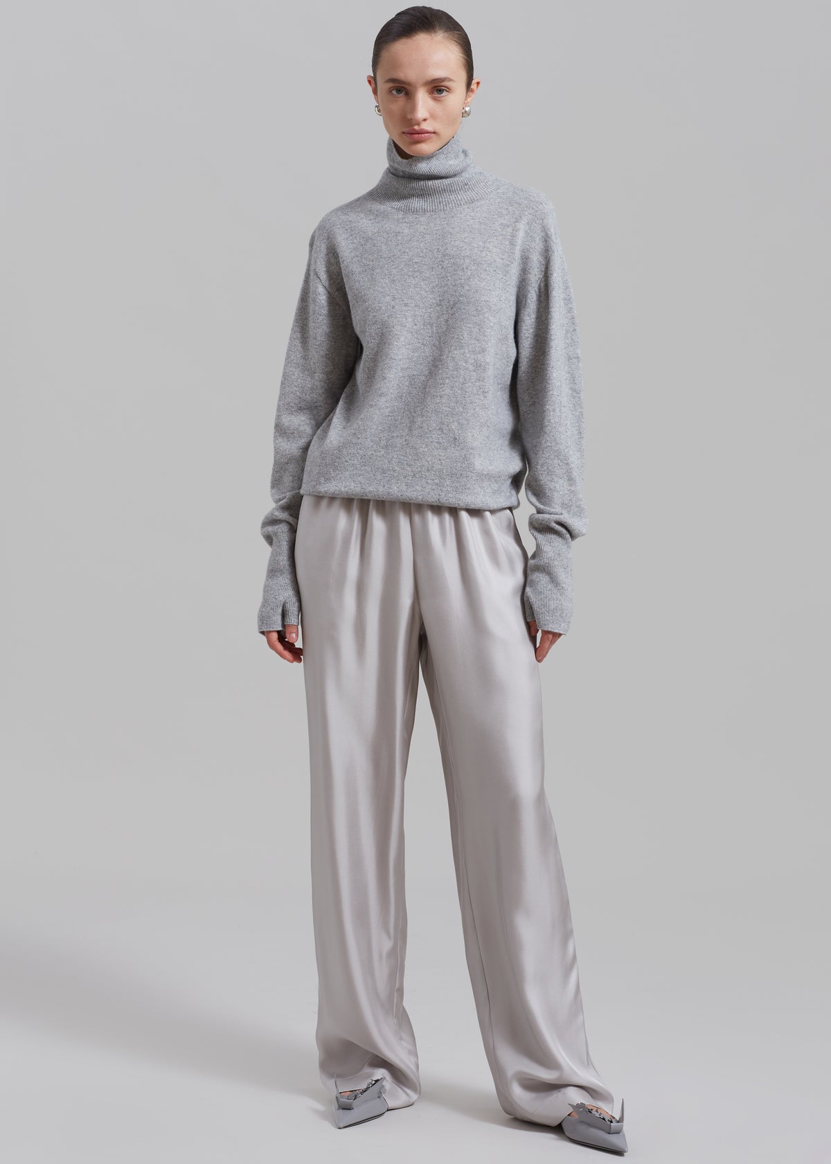 Delia Wool Turtleneck - Grey - 7