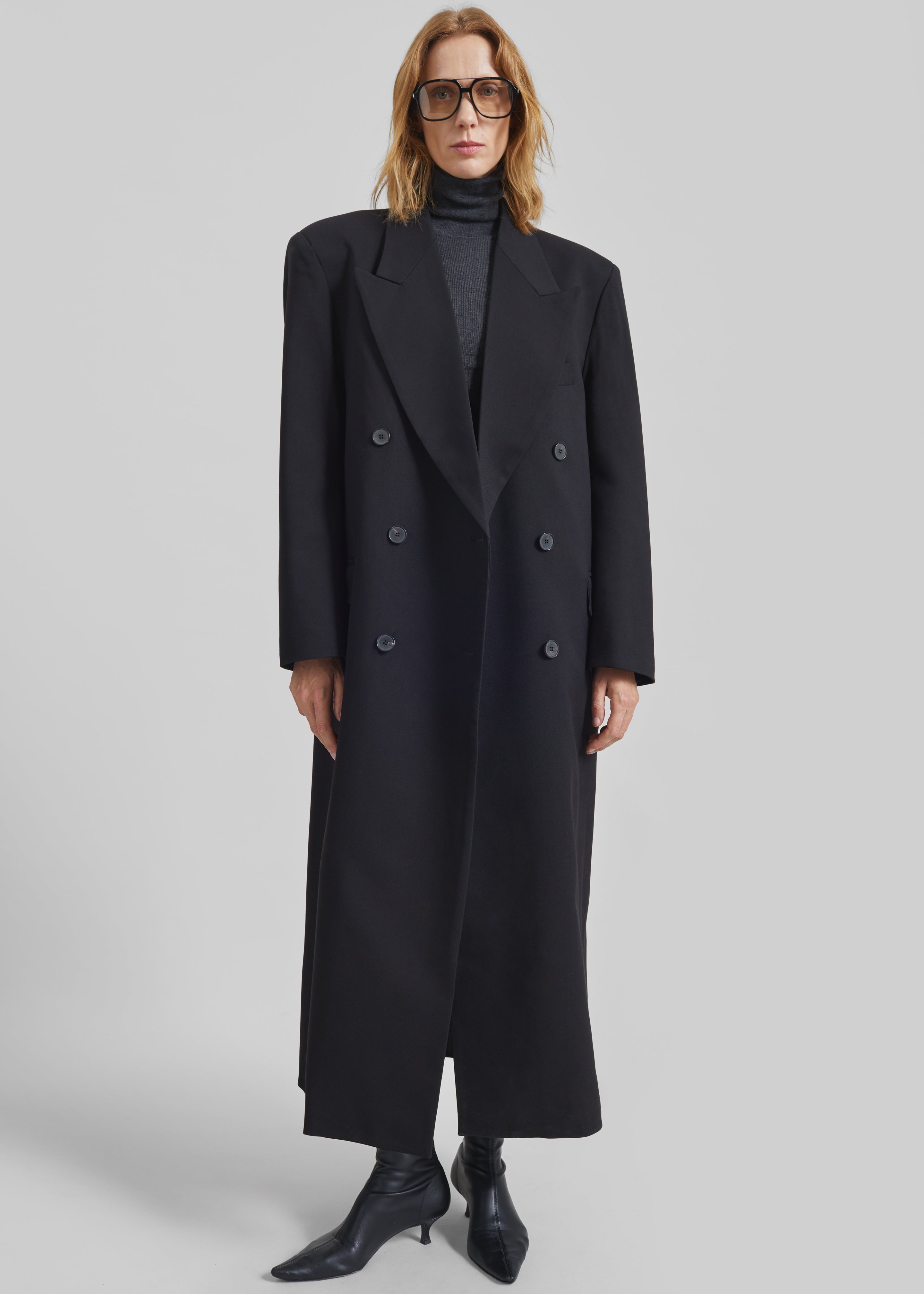 Delphina Long Coat - Black – The Frankie Shop