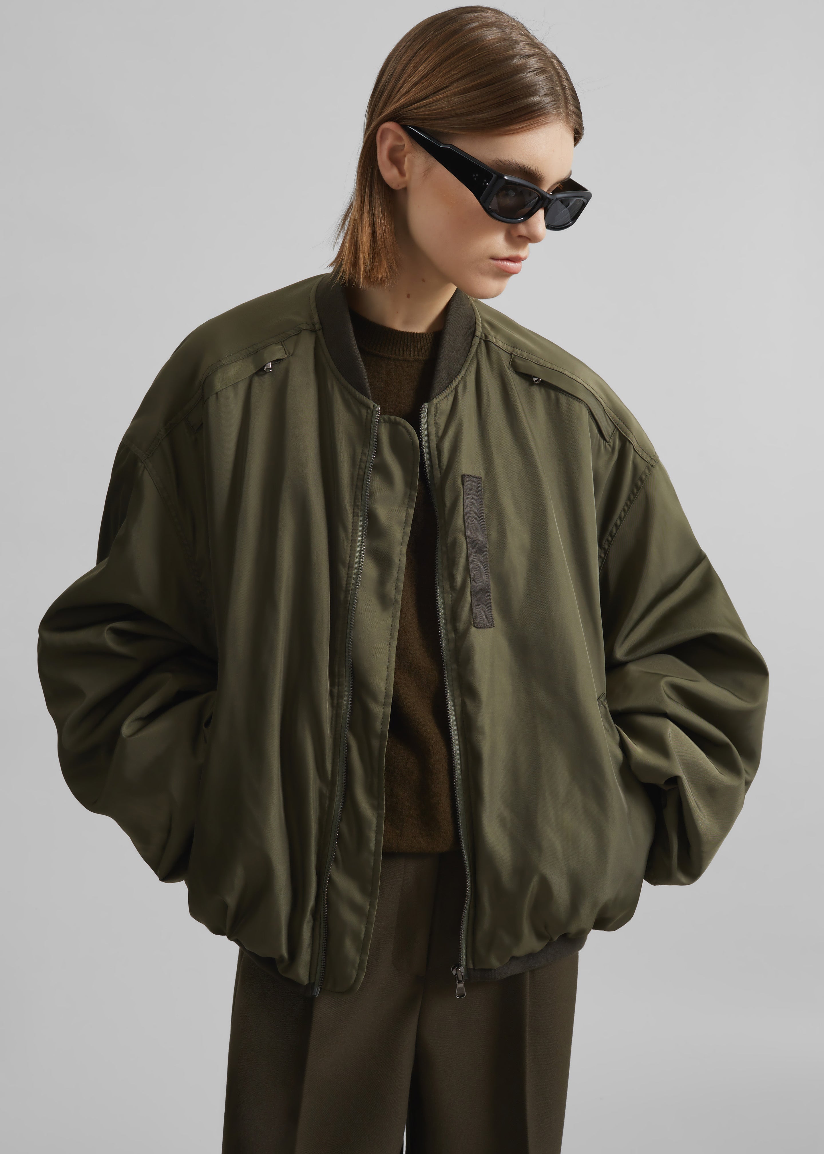 Delso Bomber Jacket - Khaki - 1