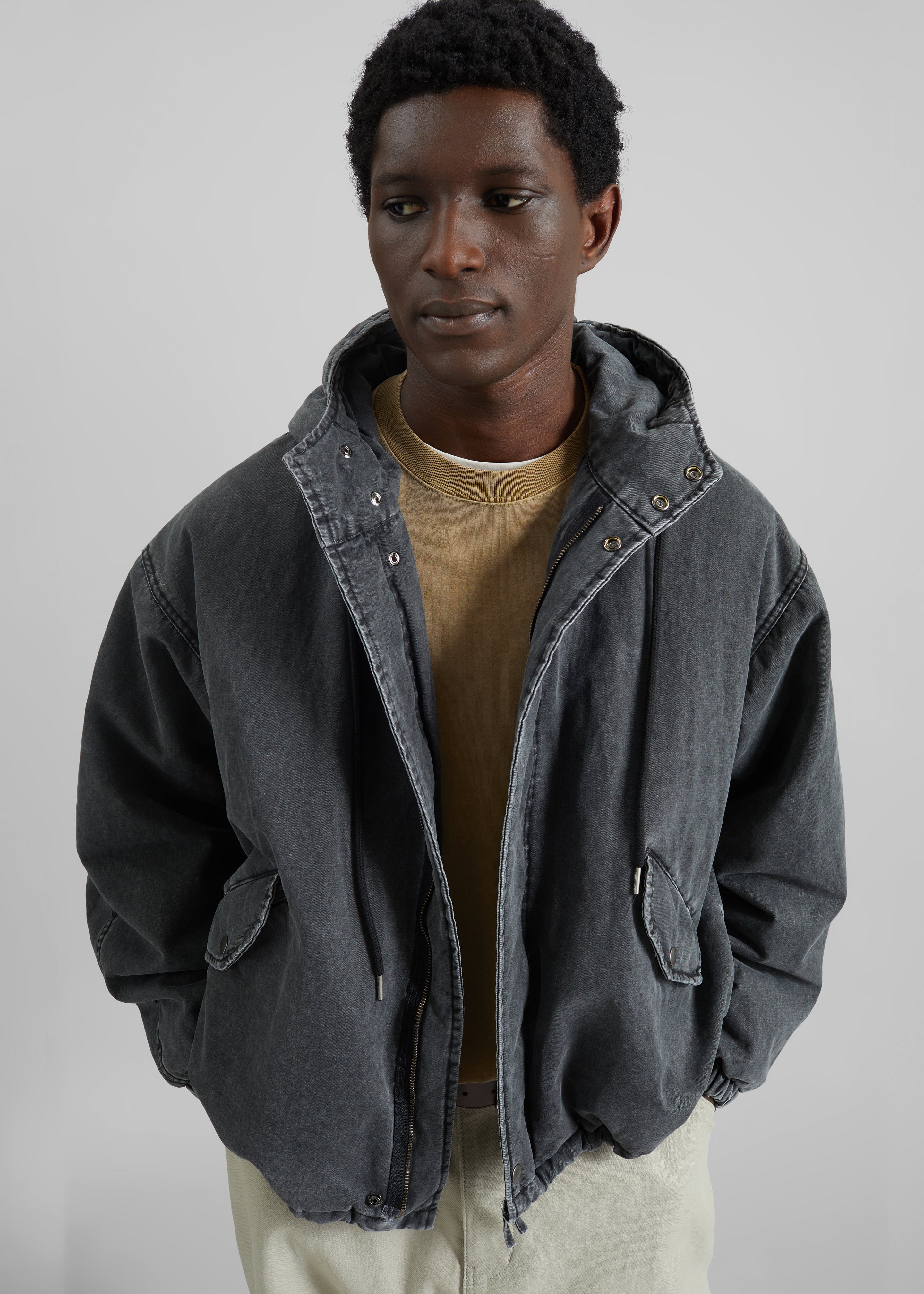 Delvin Padded Jacket - Charcoal - 5