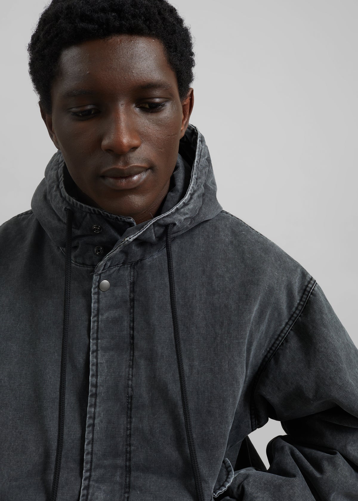 Delvin Padded Jacket - Charcoal - 3