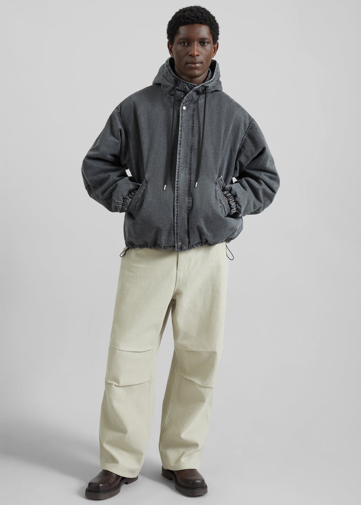 Delvin Padded Jacket - Charcoal - 4