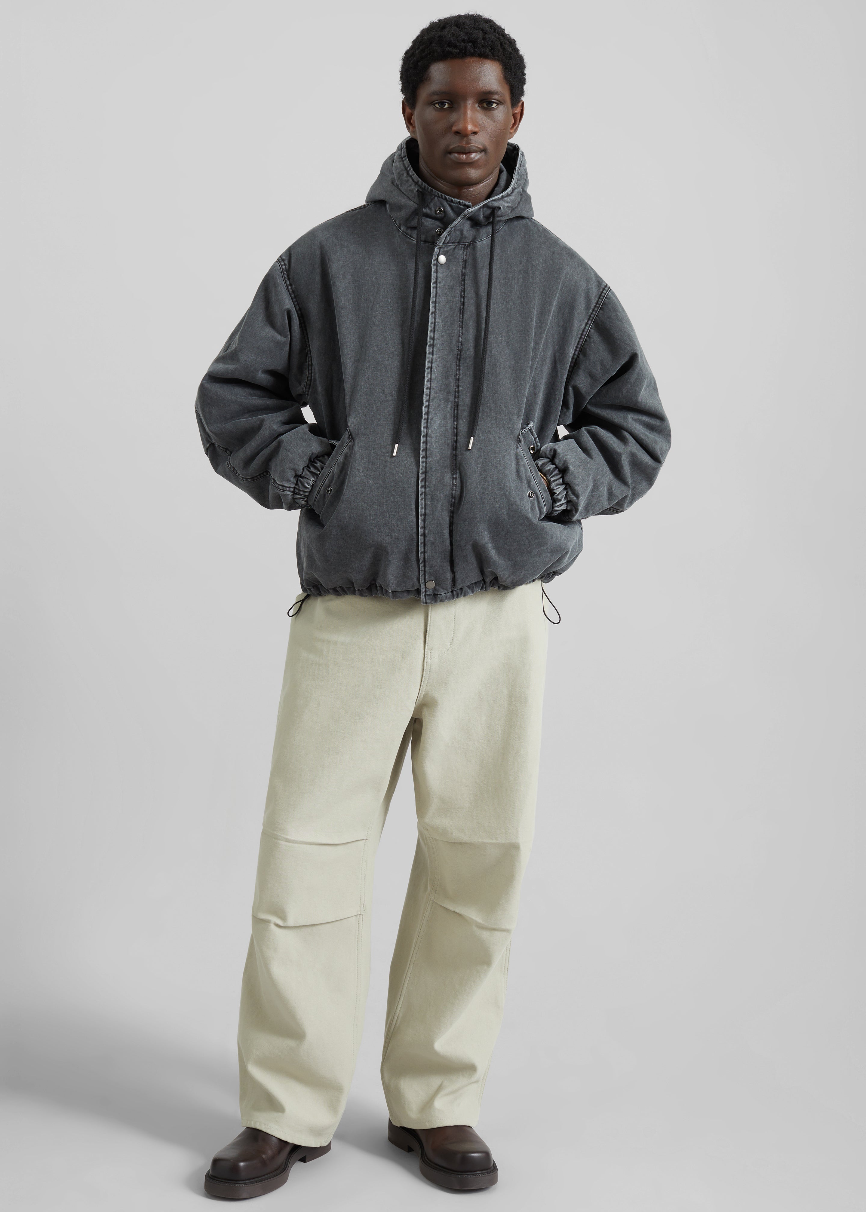 Delvin Padded Jacket - Charcoal - 4