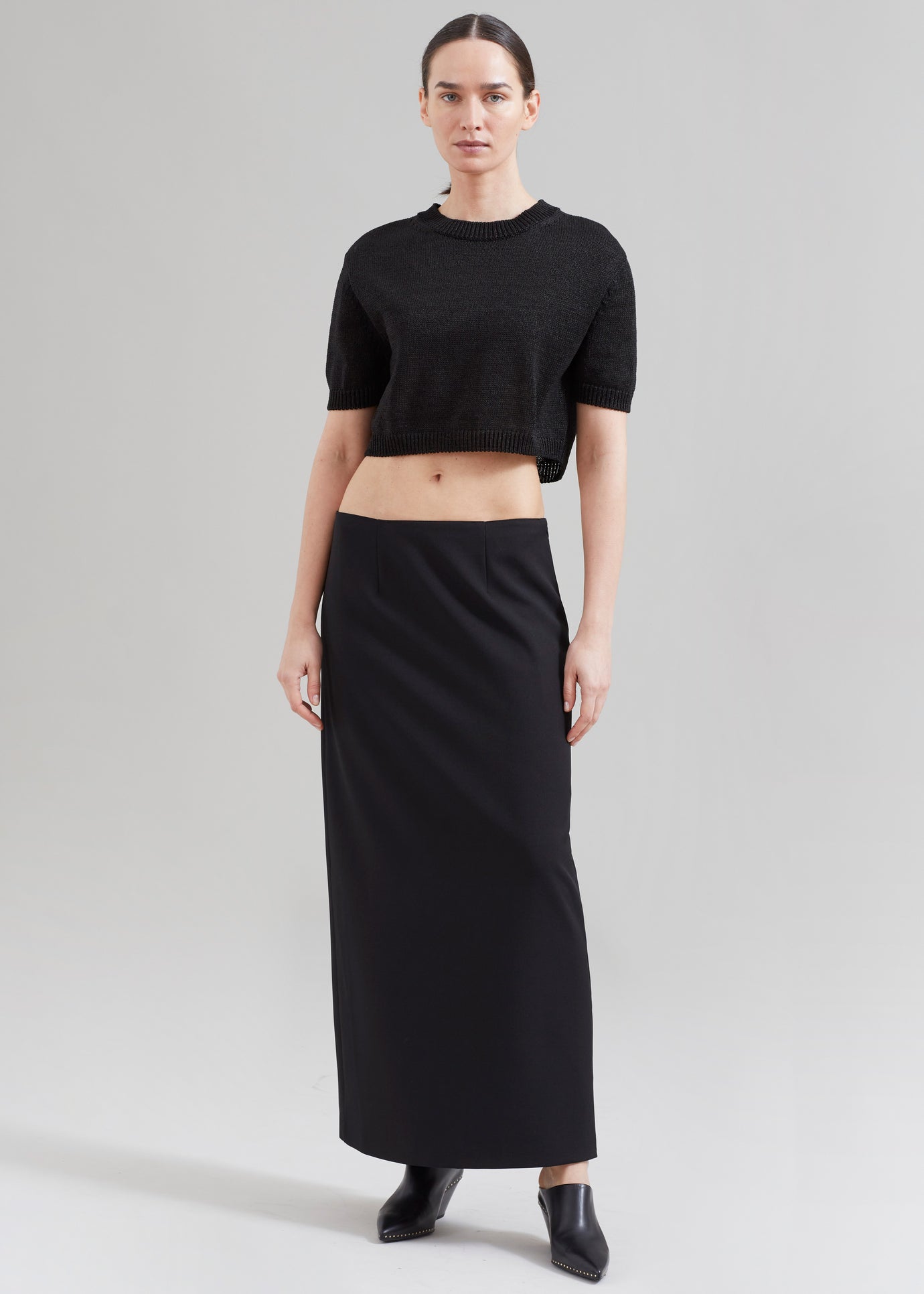 Demi Pencil Skirt - Black - 1